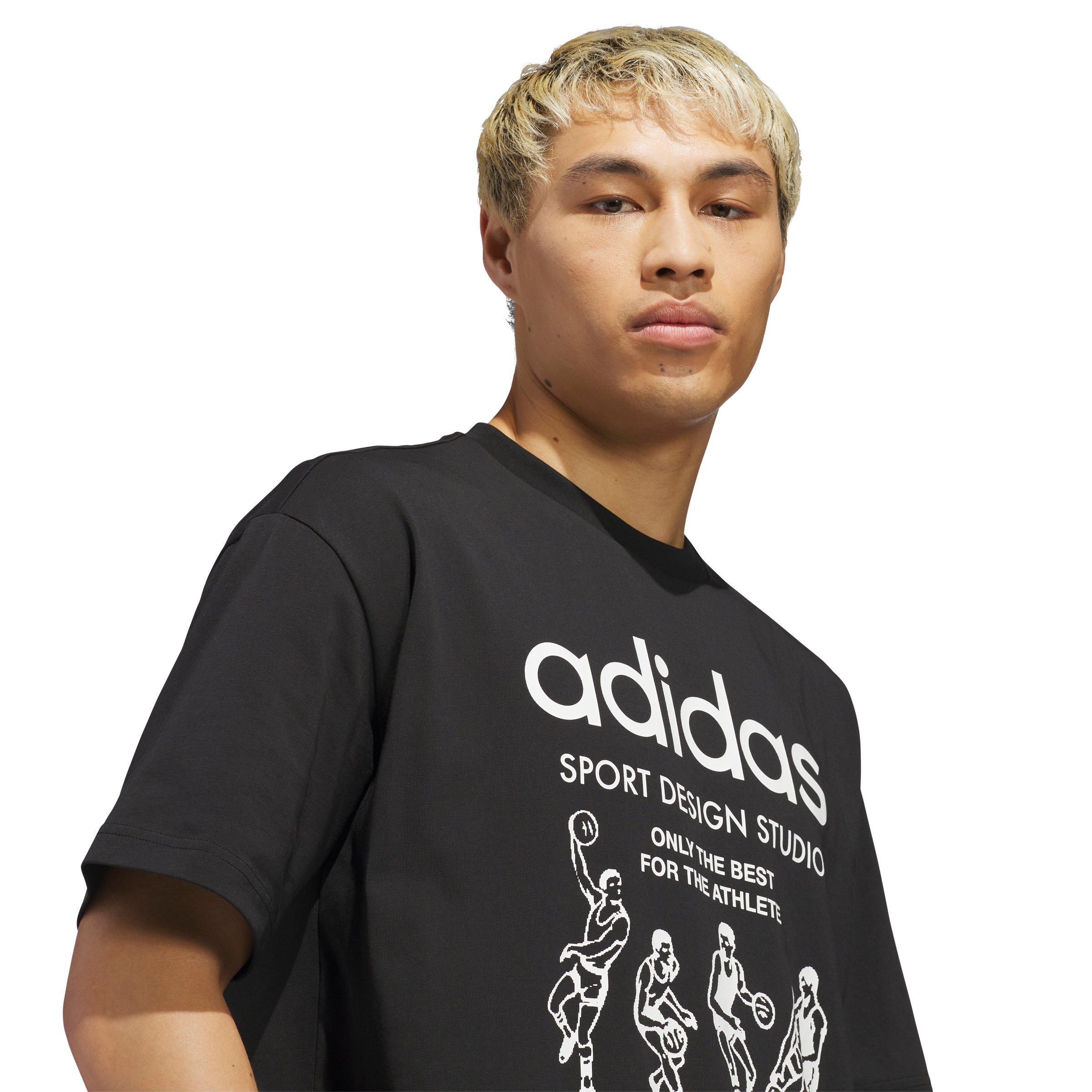 adidas Men's Only The Best For The Athlete T-Shirt - Black - BLACK Thumbnail View 3