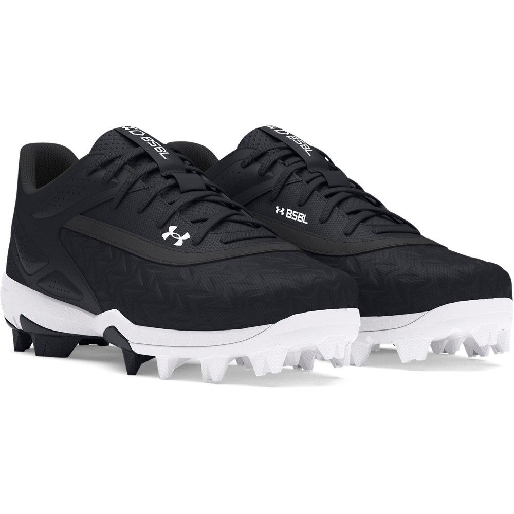 Under Armour Leadoff Low RM 3.0 Jr. "Black/Black/White" Grade School Boys' Baseball Cleat - BLACK/BLACK/WHITE Thumbnail View 3
