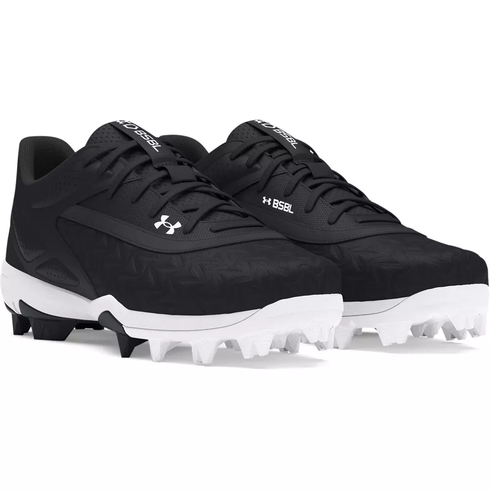 Under Armour Leadoff Low RM 3.0 Jr. "Black/Black/White" Grade School Boys' Baseball Cleat - BLACK/BLACK/WHITE