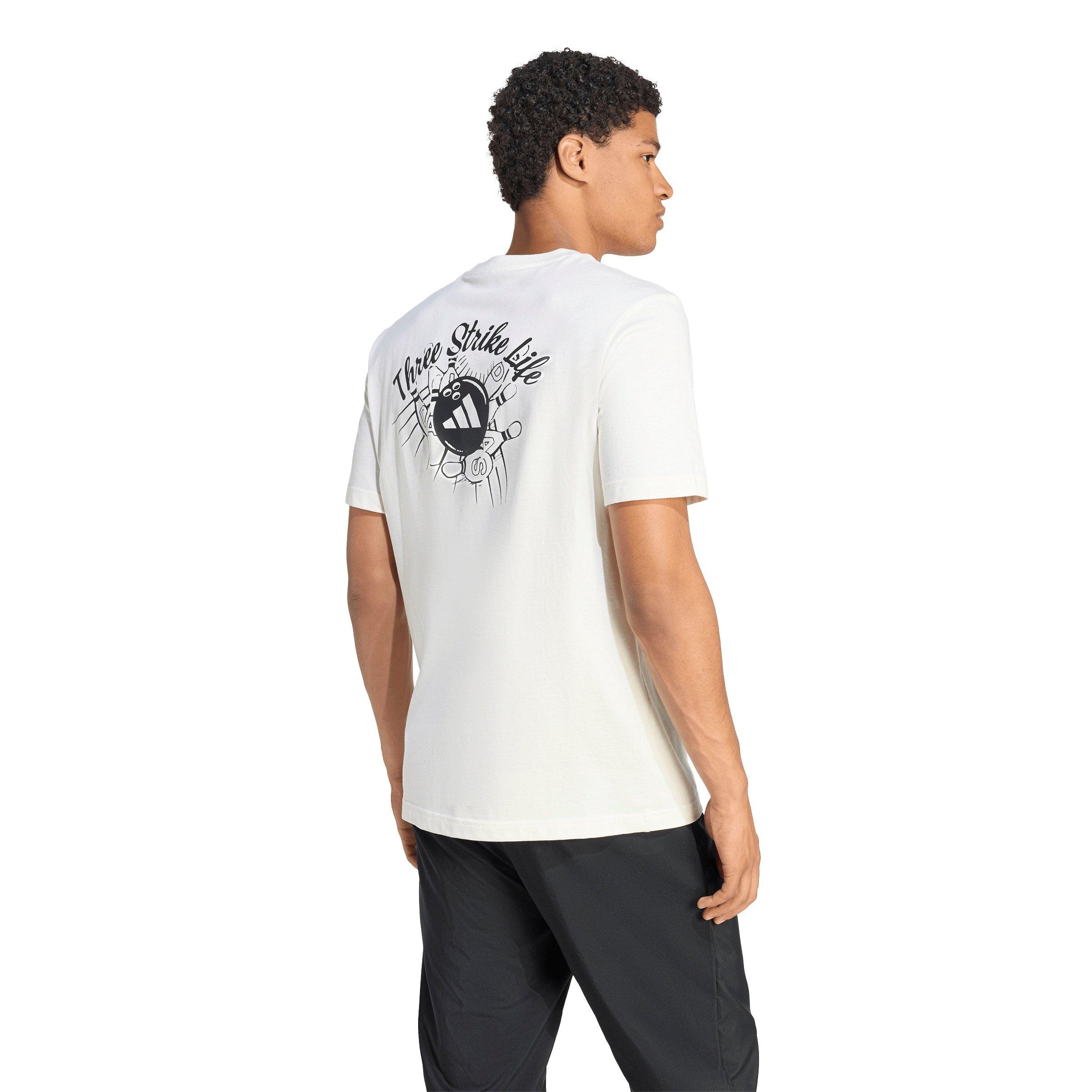adidas Men's Novelty Bowl Graphic T-Shirt - White - CREAM Thumbnail View 2