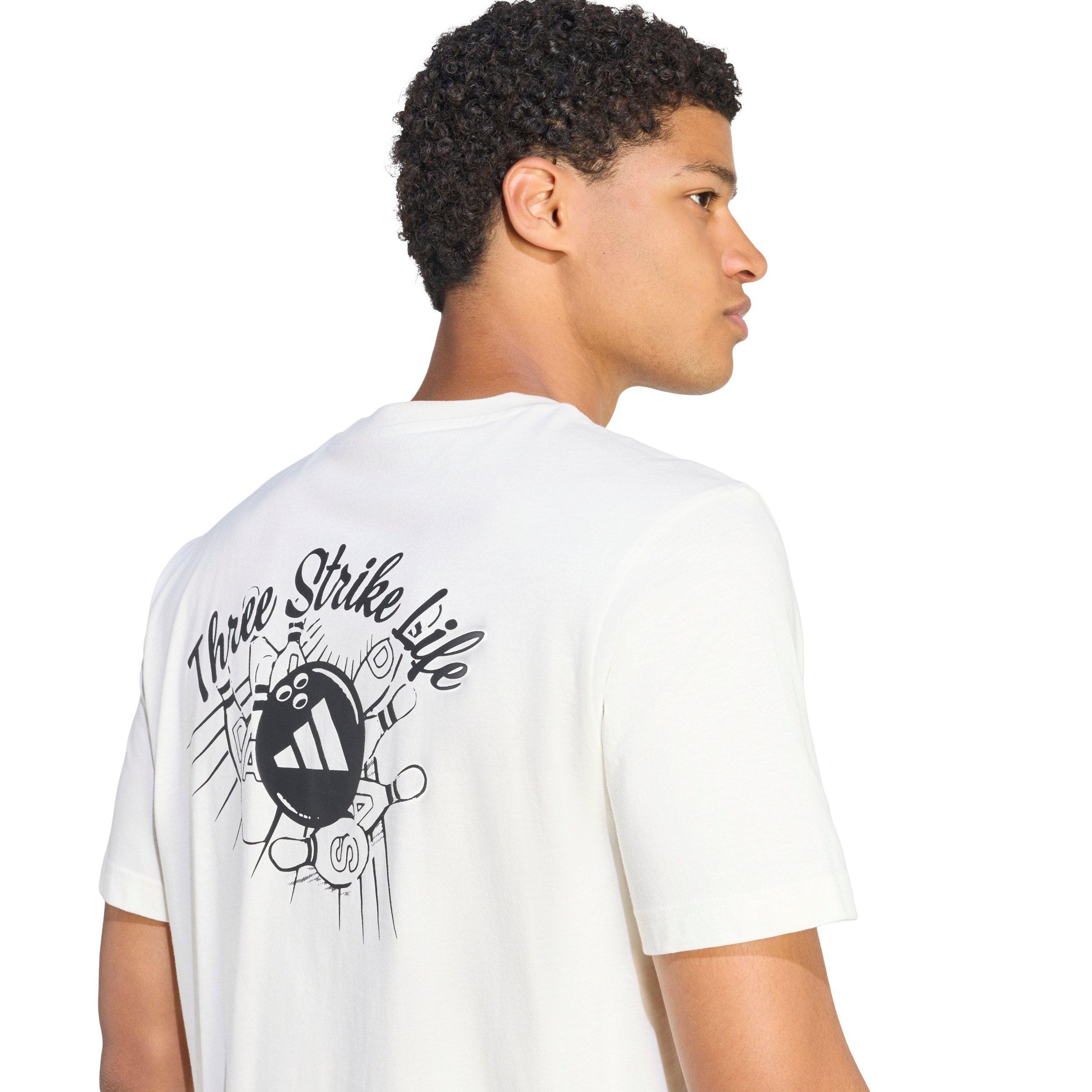 adidas Men's Novelty Bowl Graphic T-Shirt - White - CREAM Thumbnail View 3