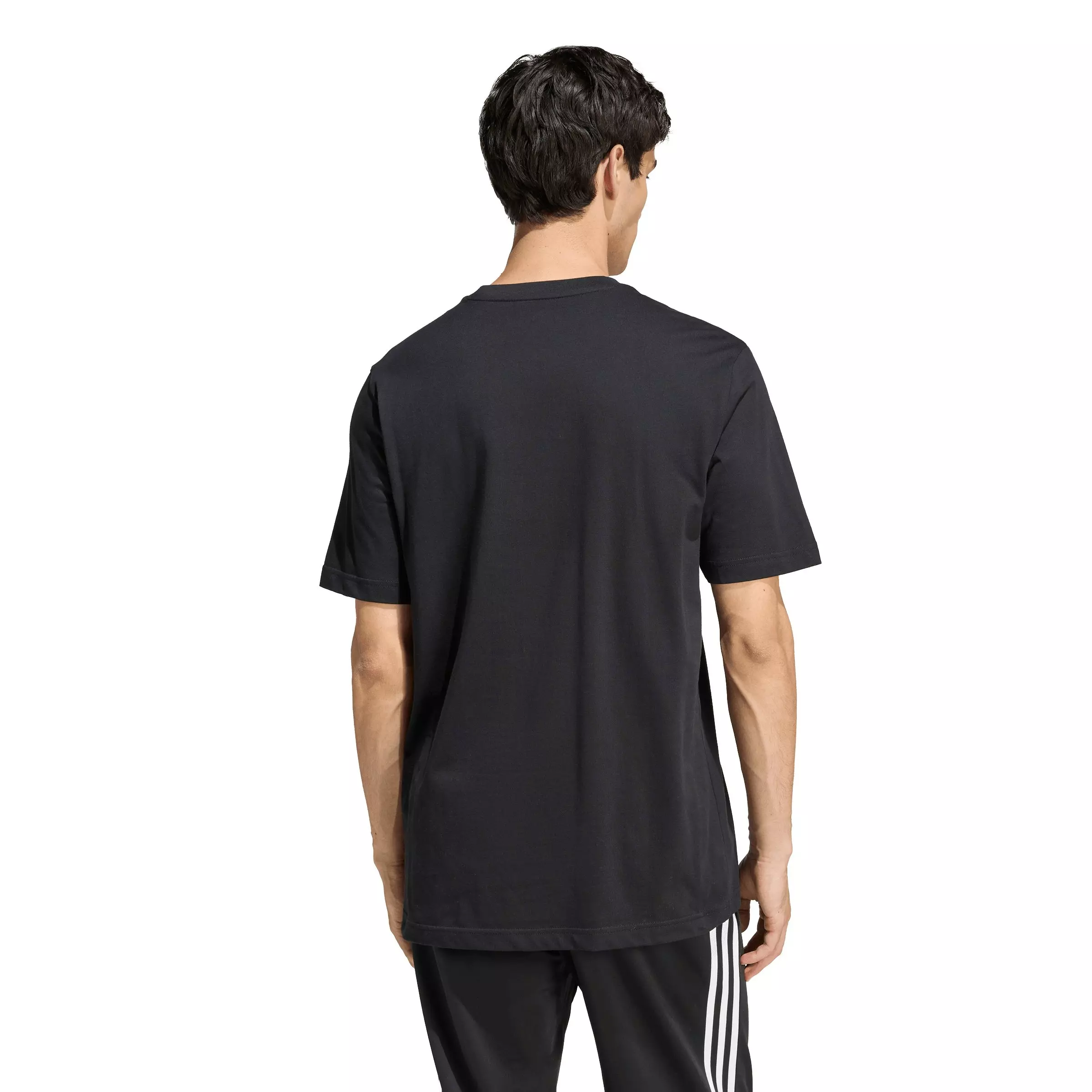 adidas Men's Mini Embroidery Basketball Graphic T-Shirt - Black - BLACK