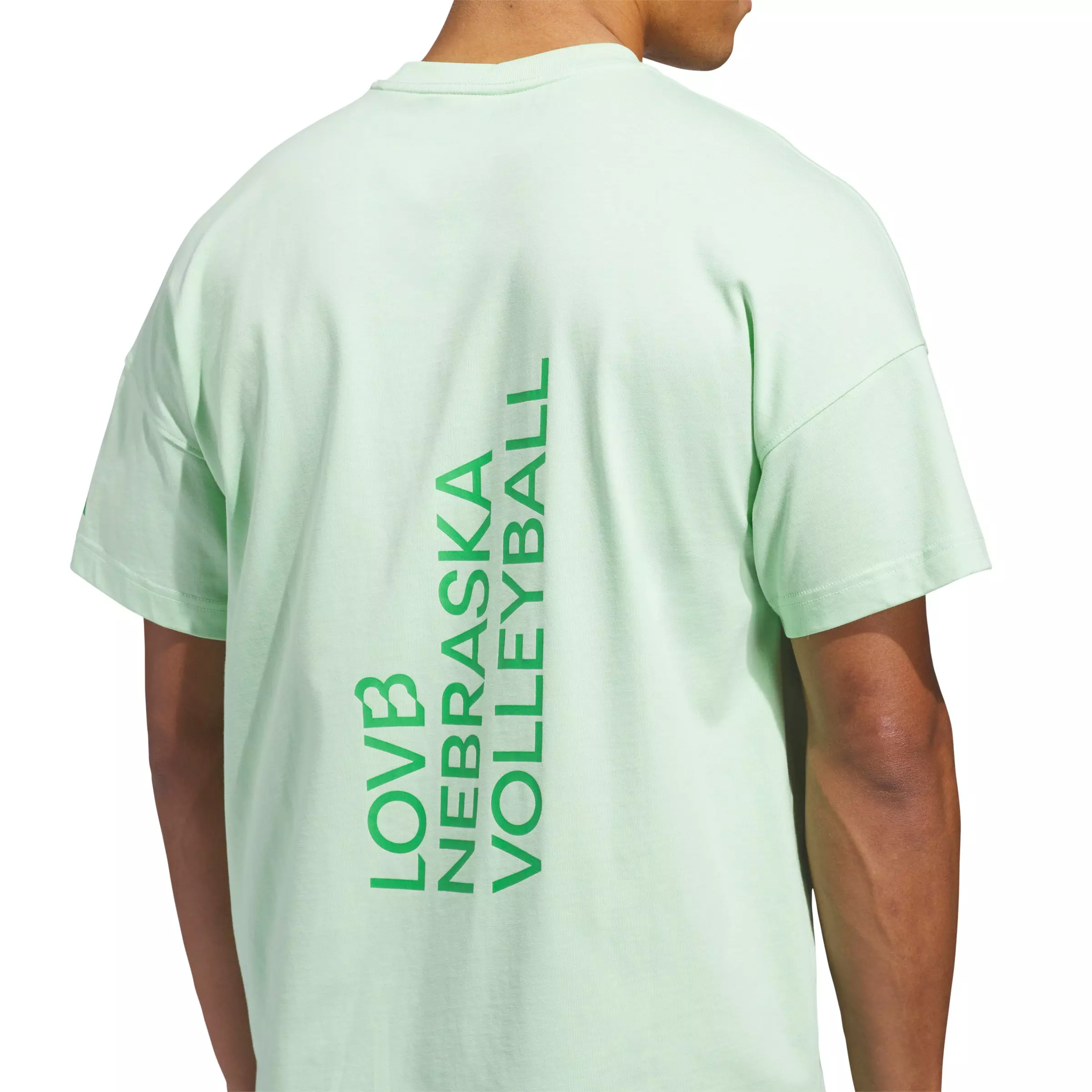 adidas Men's LOVB Nebraska Graphic T-Shirt - Green - GREEN