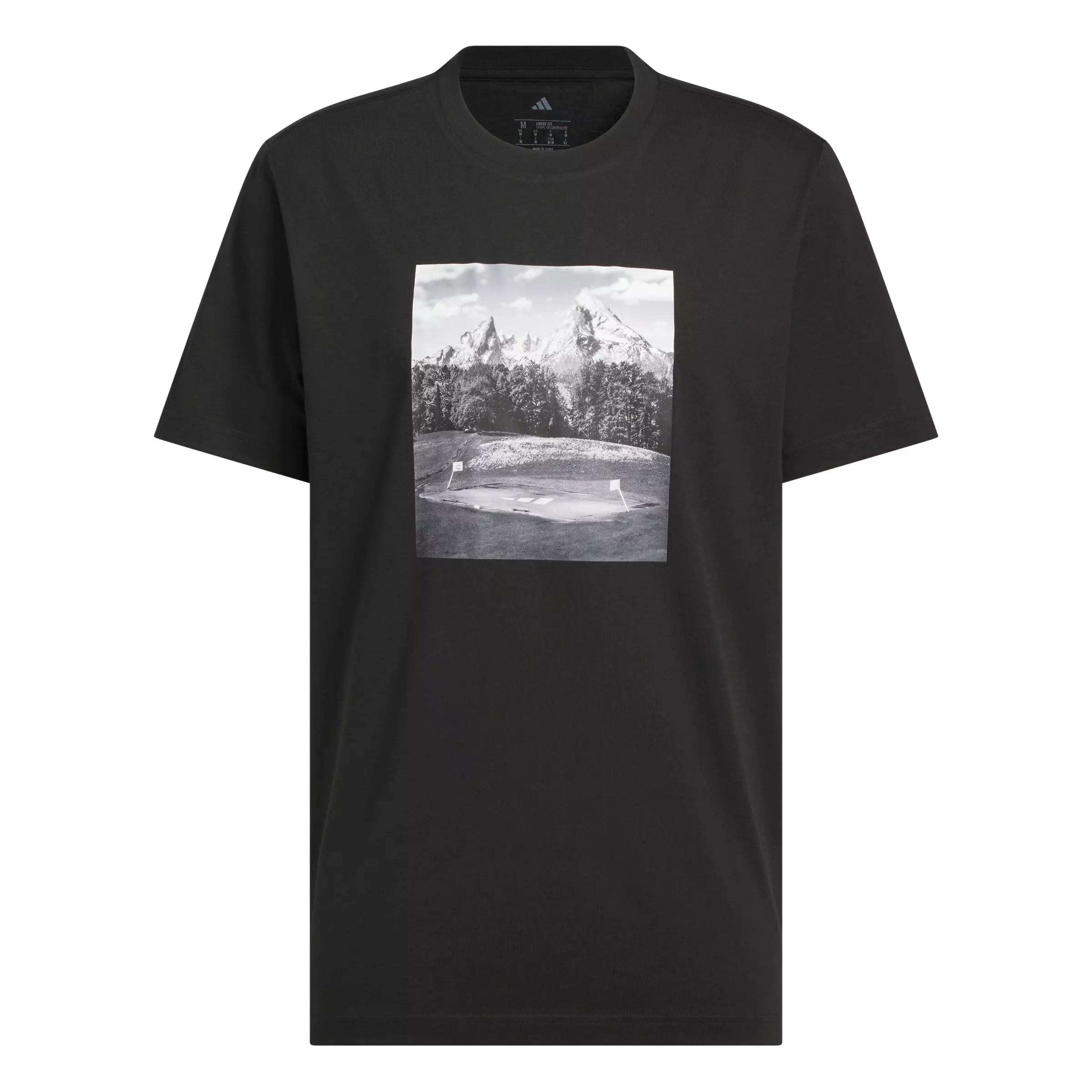 adidas Men's Hoop Sanctuary Graphic T-Shirt - Black - BLACK