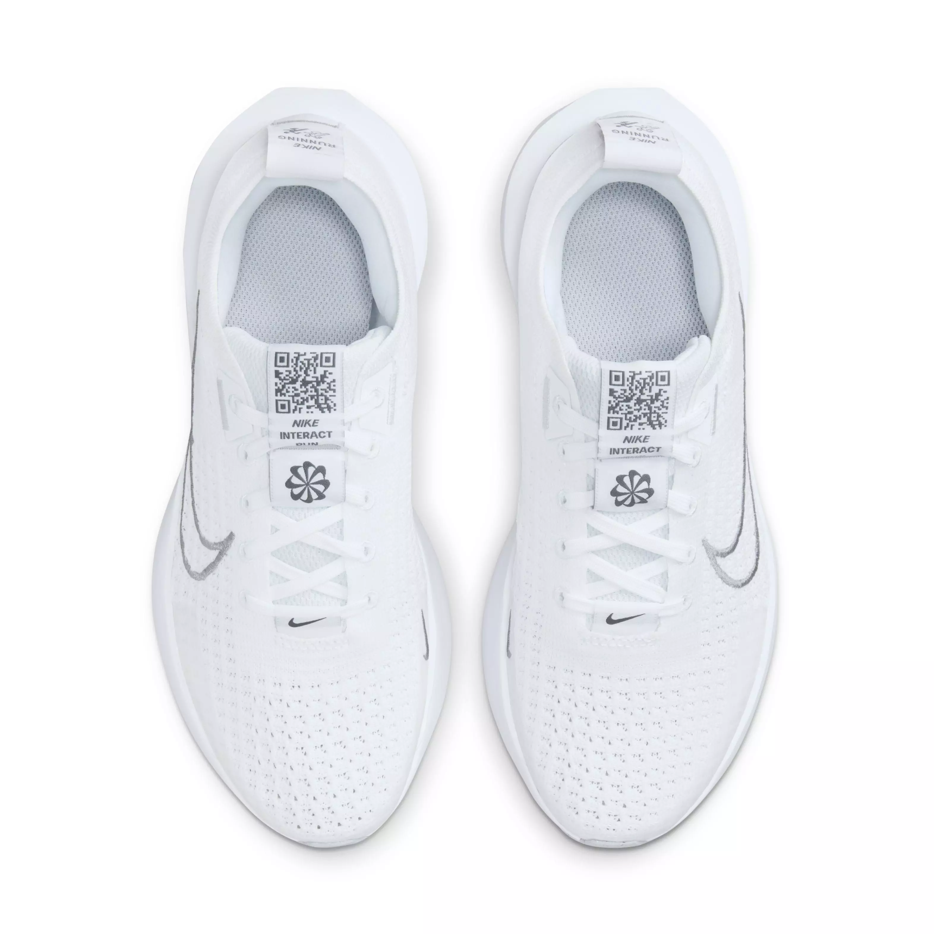 Nike Interact Run "White/Pure Platinum/Metallic Silver" Women's Running Shoe - WHITE/PLATINUM/SILVER