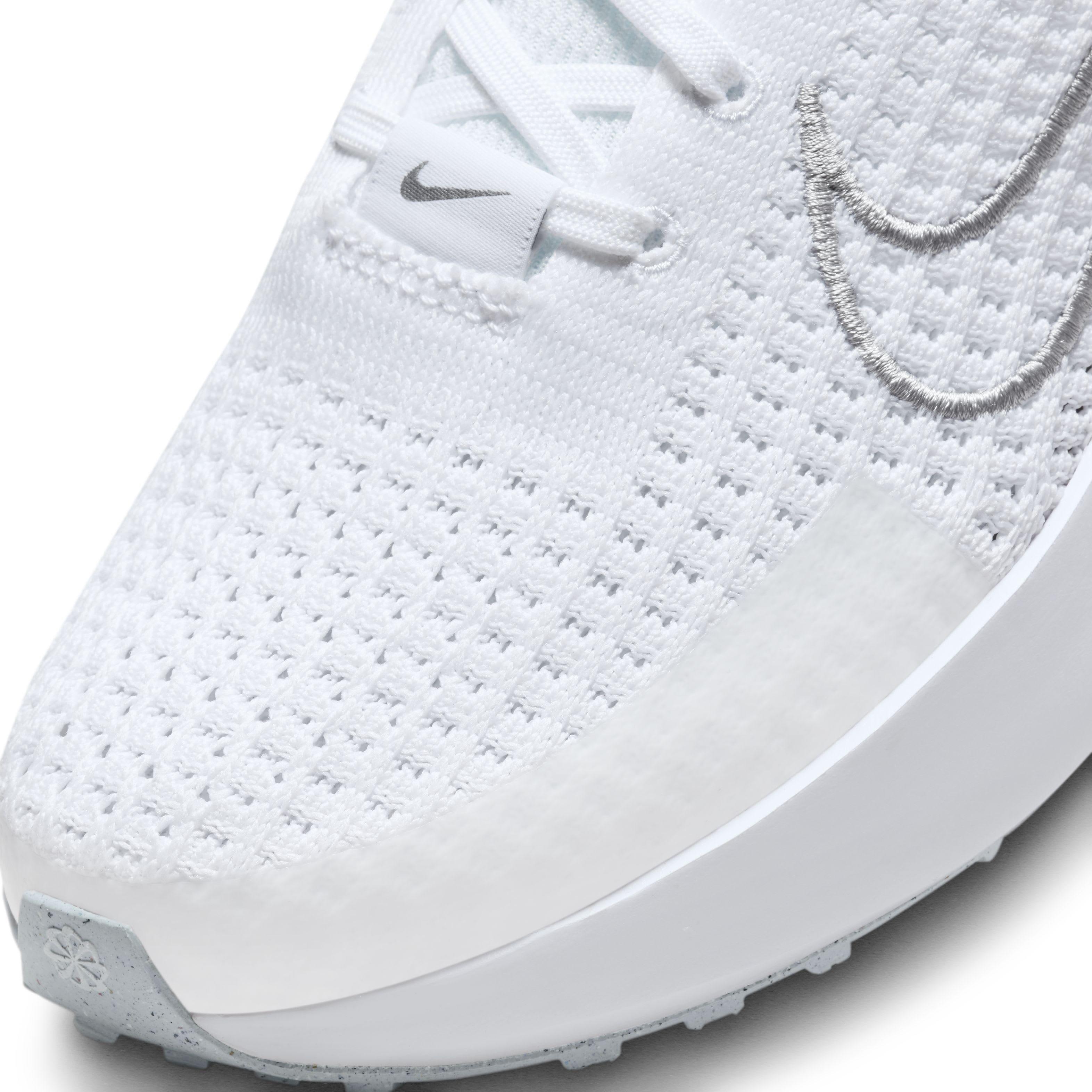 Nike Interact Run "White/Pure Platinum/Metallic Silver" Women's Running Shoe - WHITE/PLATINUM/SILVER Thumbnail View 7