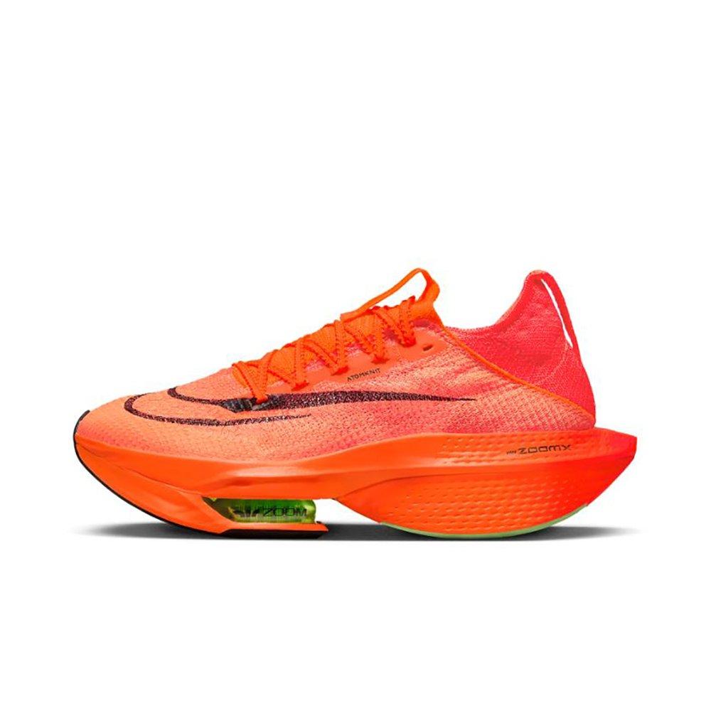 Nike Air Zoom Alphafly NEXT% Flyknit 2 "Total Orange/Black/Bright Crimson" Women's Running Shoe - ORANGE/CRIMSON/GREEN/BLACK Thumbnail View 2