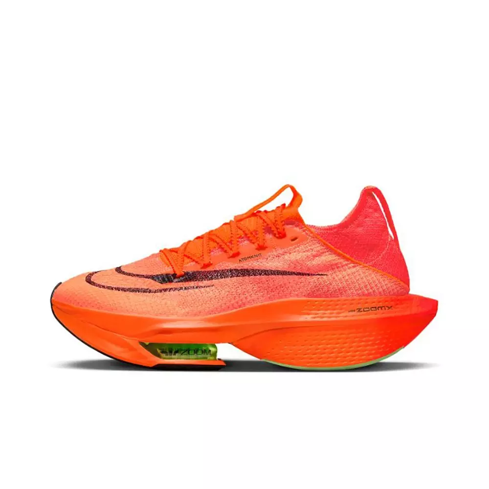 Nike Air Zoom Alphafly NEXT% Flyknit 2 "Total Orange/Black/Bright Crimson" Women's Running Shoe - ORANGE/CRIMSON/GREEN/BLACK