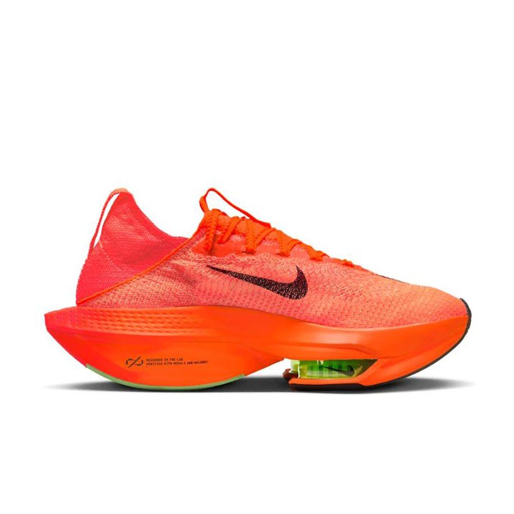 Nike Air Zoom Alphafly NEXT% Flyknit 2 "Total Orange/Black/Bright Crimson" Women's Running Shoe - ORANGE/CRIMSON/GREEN/BLACK Thumbnail View 1
