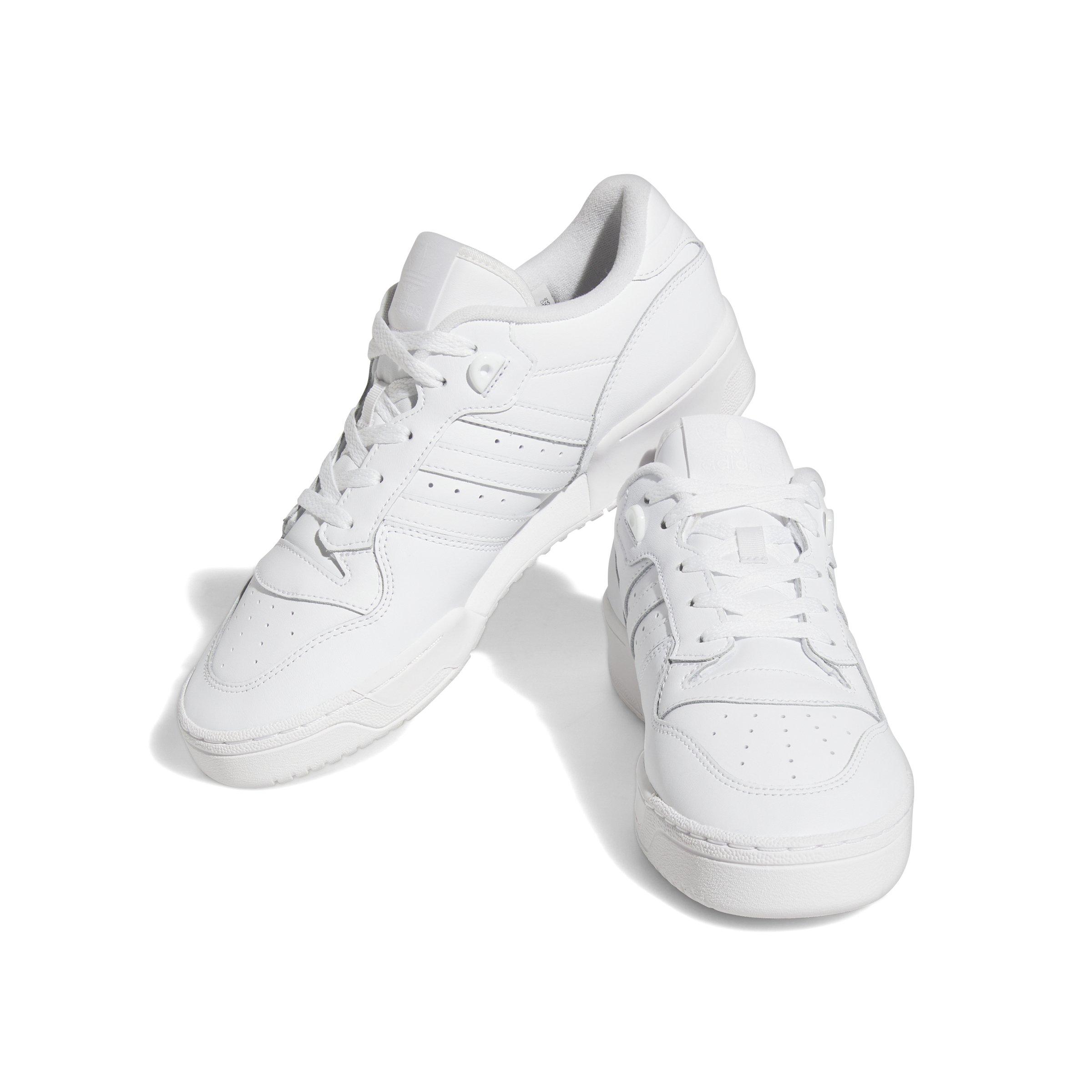 adidas Rivalry Low "Ftwr White/Ftwr White/Ftwr White" Grade School Boys' Shoe - WHITE/WHITE/WHITE Thumbnail View 3