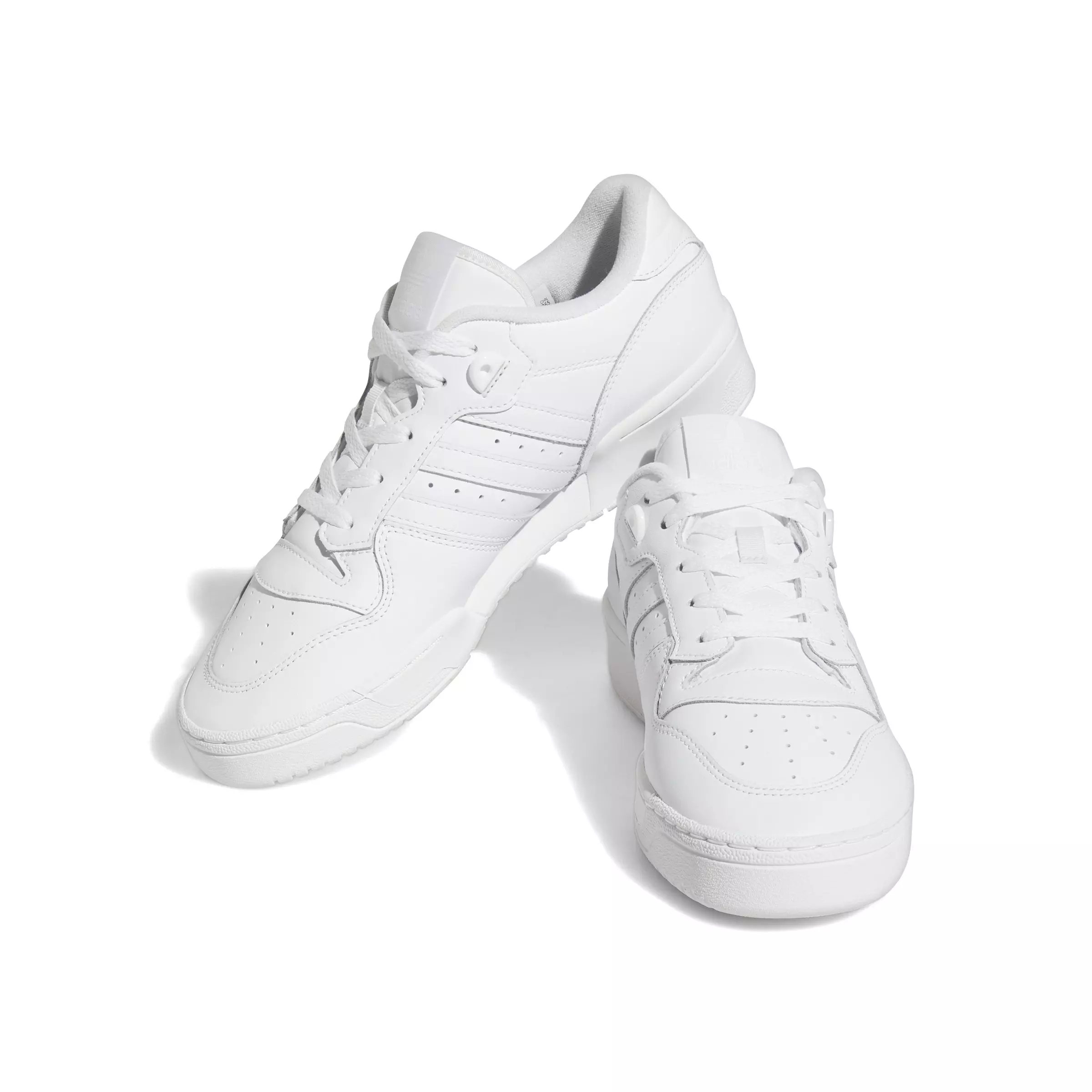 adidas Rivalry Low "Ftwr White/Ftwr White/Ftwr White" Grade School Boys' Shoe - WHITE/WHITE/WHITE
