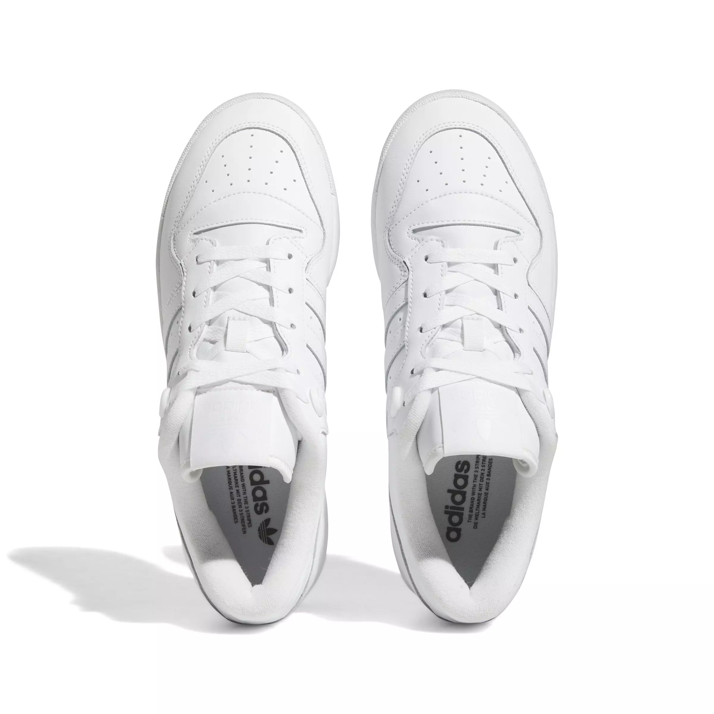 adidas Rivalry Low "Ftwr White/Ftwr White/Ftwr White" Grade School Boys' Shoe - WHITE/WHITE/WHITE