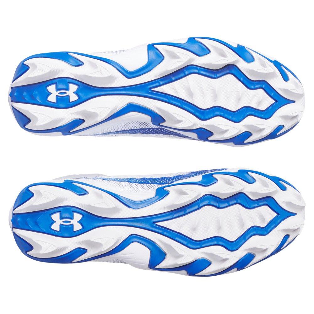 Under Armour Spotlight Hammer Jr. "White/Royal/Royal" Grade School Boys' Football Cleat - WHITE/ROYAL/ROYAL Thumbnail View 5