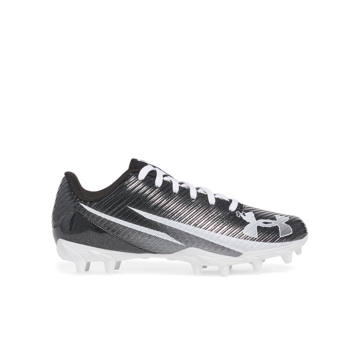 Under Armour Blur Select Jr. "Black/White/White" Grade School Boys' Football Cleat - BLACK/WHITE/WHITE Thumbnail View 1