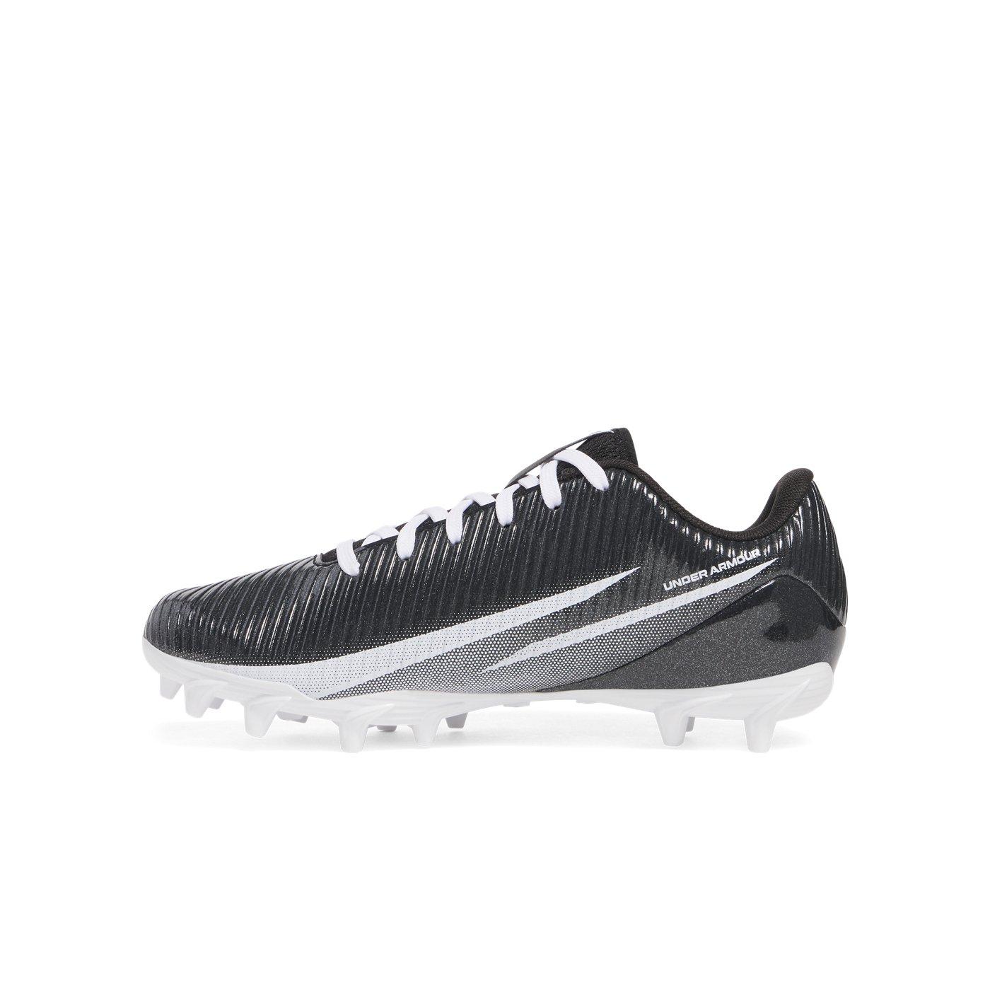 Under Armour Blur Select Jr. "Black/White/White" Grade School Boys' Football Cleat - BLACK/WHITE/WHITE Thumbnail View 2