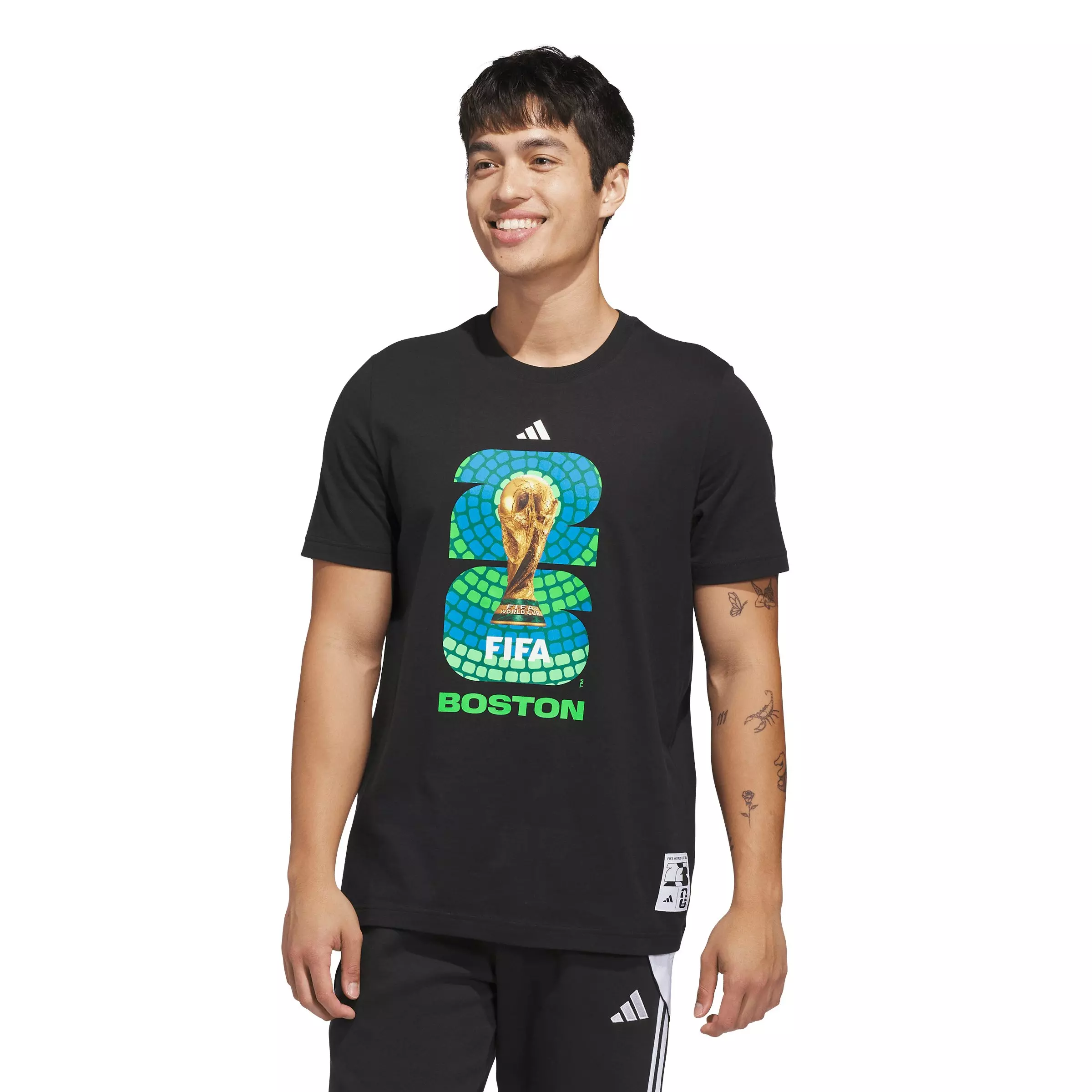 adidas Men's FIFA World Cup 26&trade; Host City Boston Graphic T-Shirt - Black - BLACK