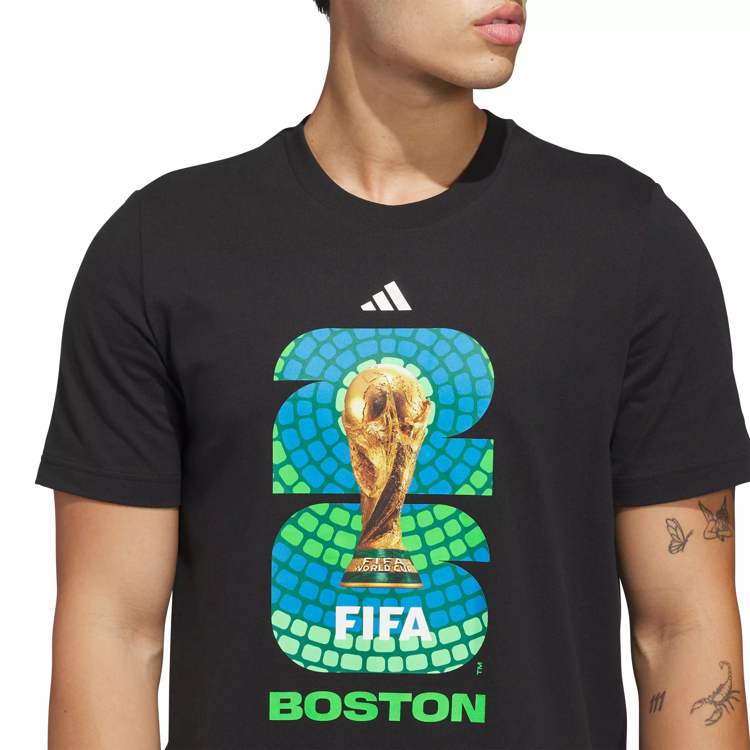 adidas Men's FIFA World Cup 26&trade; Host City Boston Graphic T-Shirt - Black - BLACK