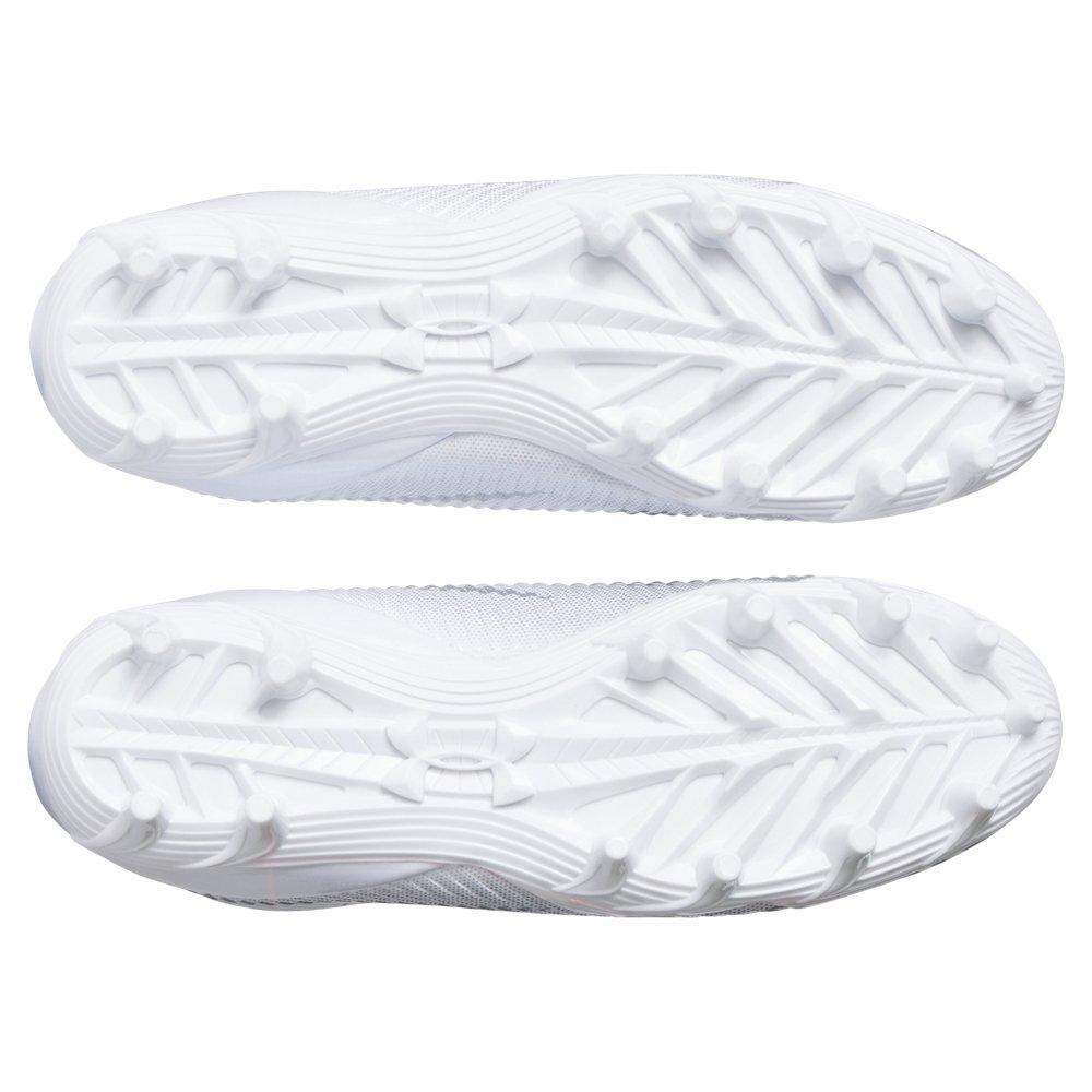 Under Armour Blur Select Jr. "White/Metallic Silver/Silver" Grade School Boys' Football Cleat - WHITE/SILVER/SILVER Thumbnail View 5