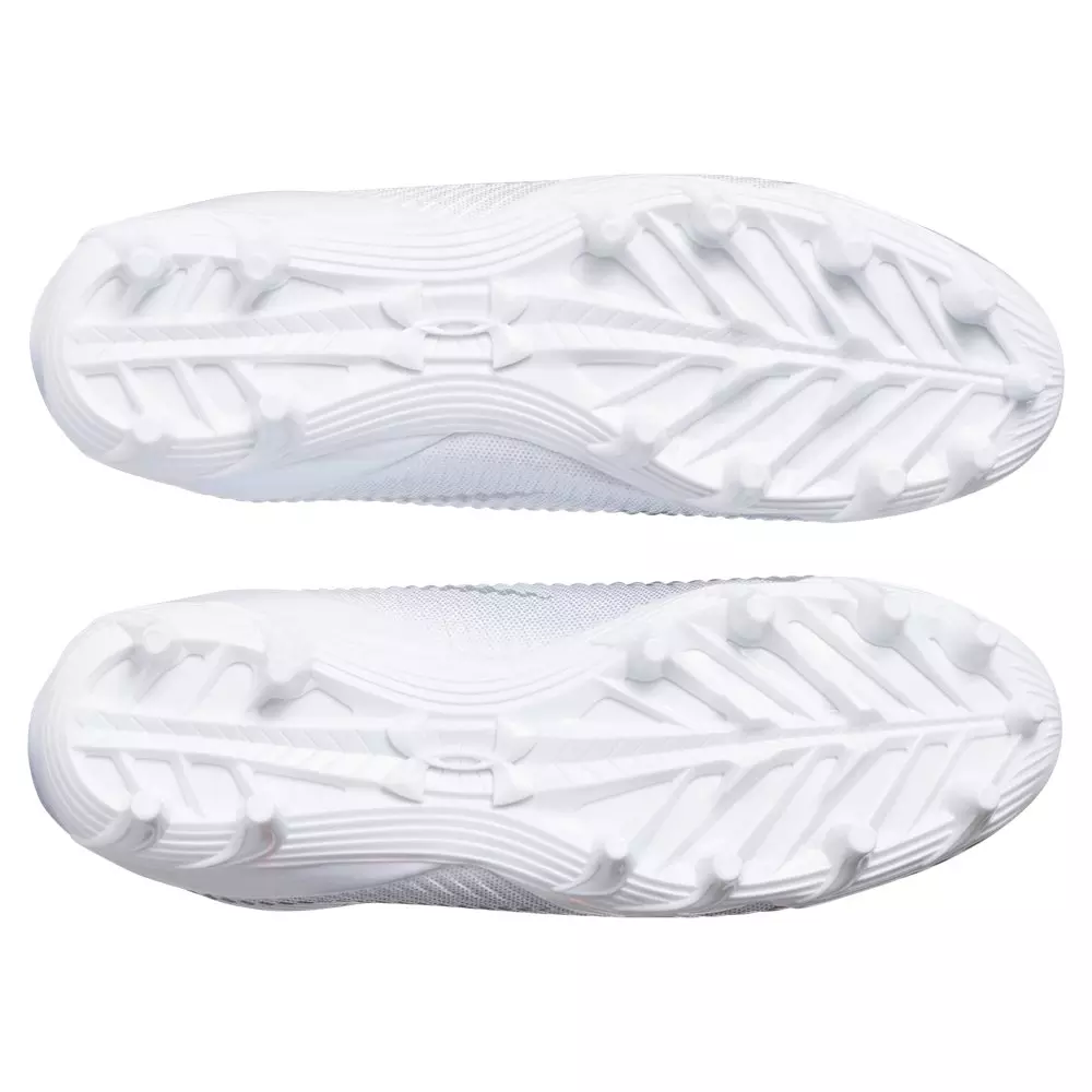 Under Armour Blur Select Jr. "White/Metallic Silver/Silver" Grade School Boys' Football Cleat - WHITE/SILVER/SILVER