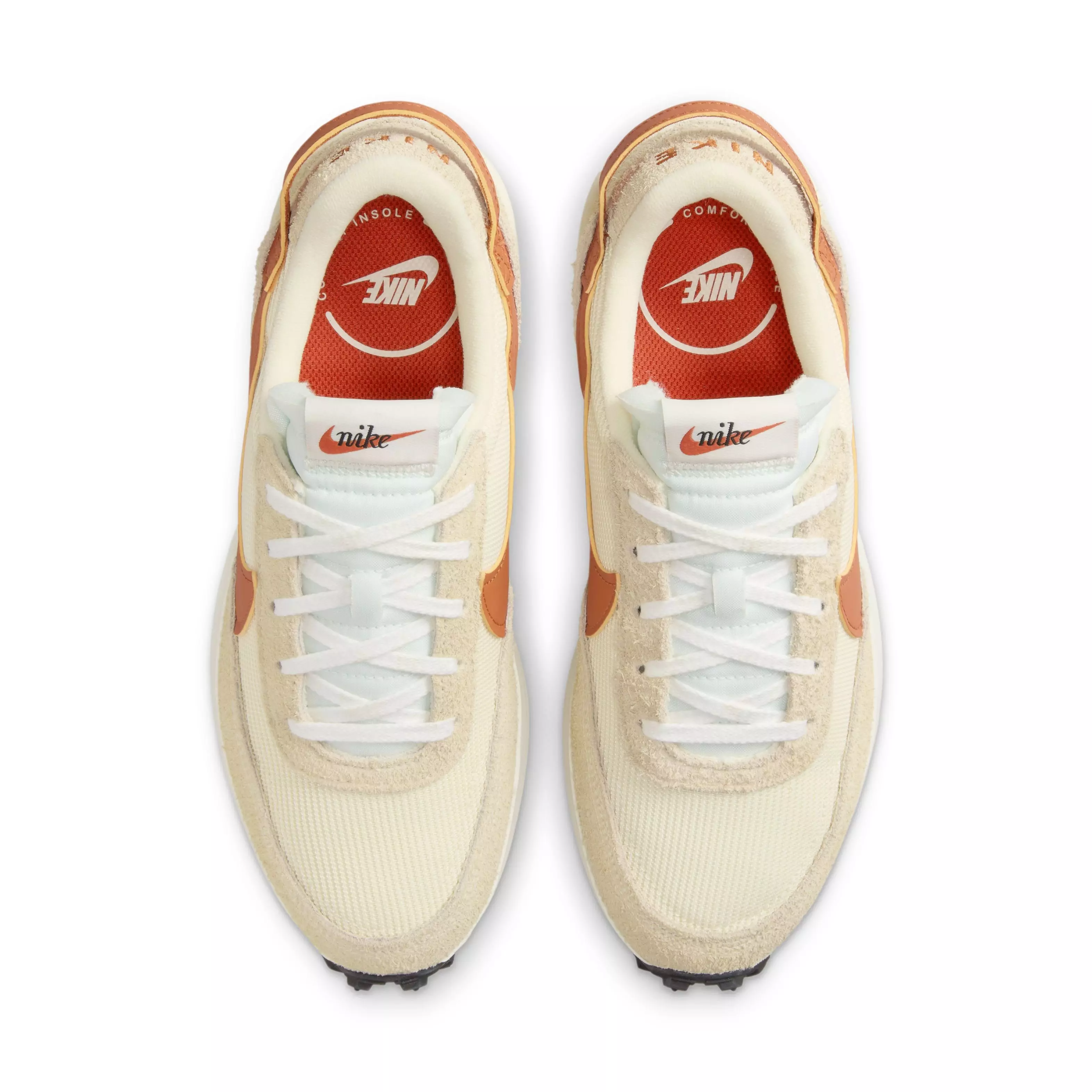 Nike Waffle Debut Vintage "Muslin/Coconut Milk/Black/Campfire Orange" Women's Shoe - MUSLIN/MILK/BLACK/ORANGE