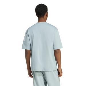 adidas Men's Essentials Loose Fit 3 Bar Logo T-Shirt - Green/White