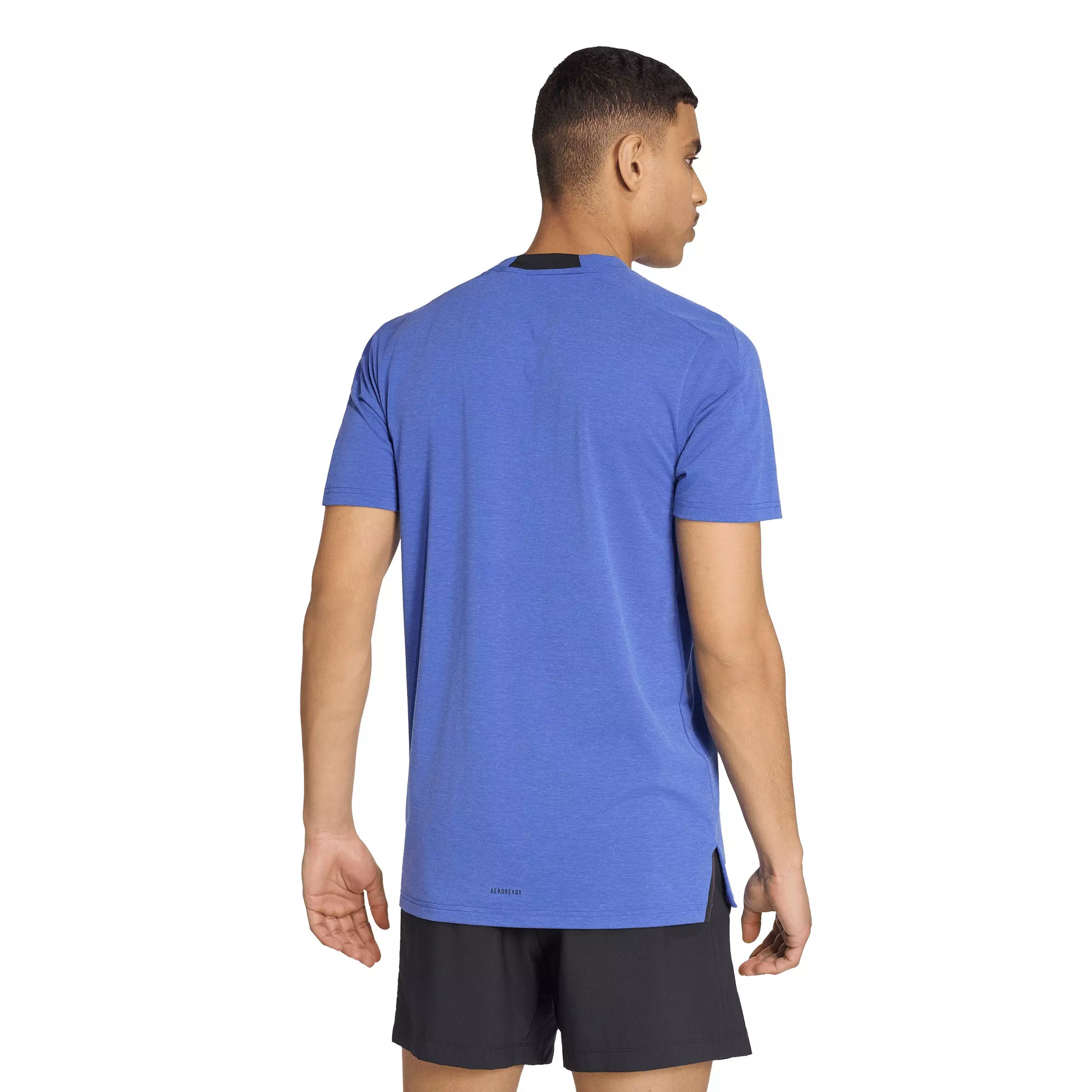 adidas Men's Designed for Training Workout T-Shirt - Lucid Blue - LUCID BLUE