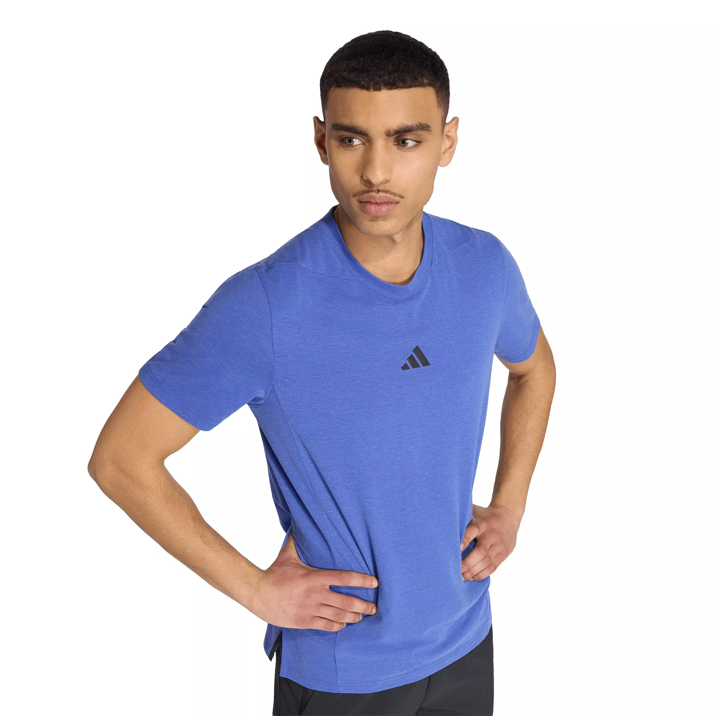 adidas Men's Designed for Training Workout T-Shirt - Lucid Blue - LUCID BLUE