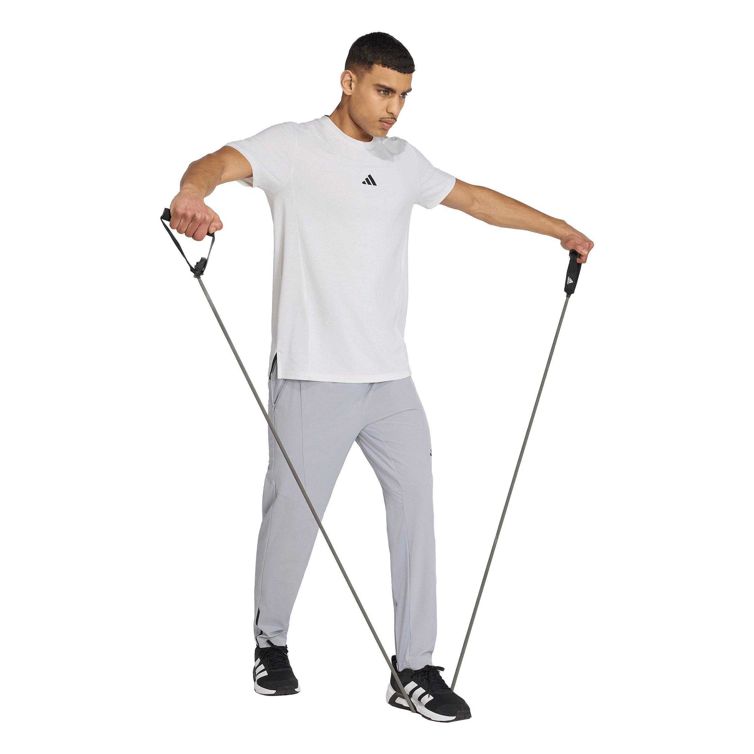 adidas Men's Designed for Training Workout T-Shirt - White - WHITE Thumbnail View 5