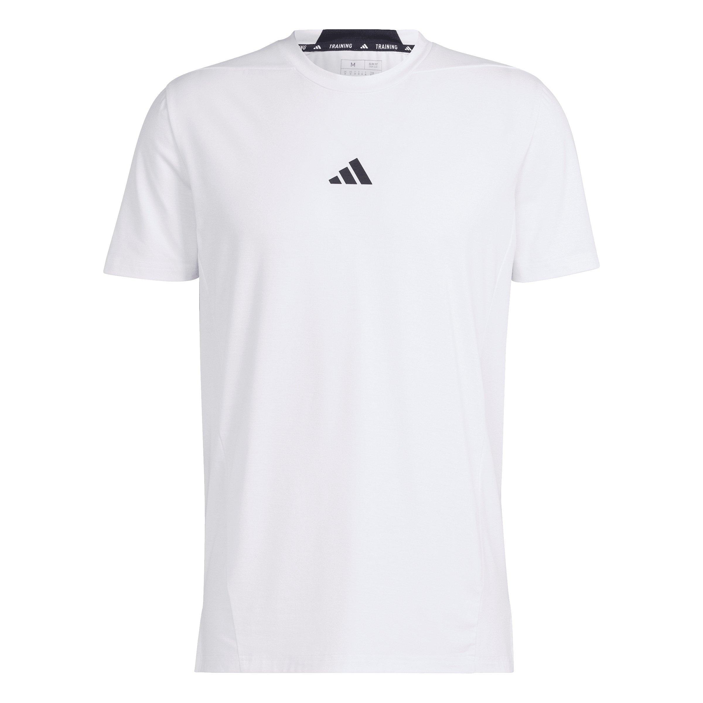 adidas Men's Designed for Training Workout T-Shirt - White - WHITE Thumbnail View 6