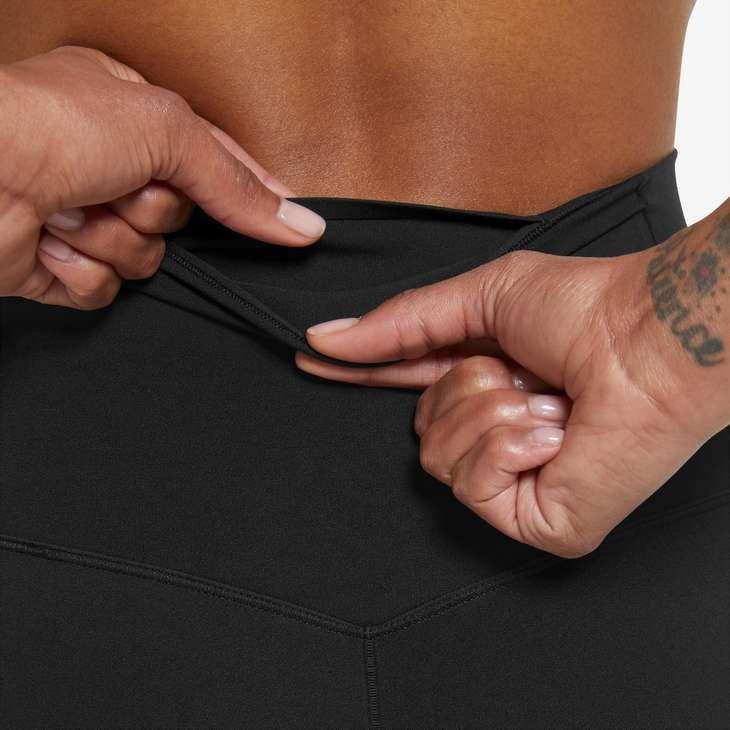 Nike Women's Dri-FIT Gentle-Support High-Waisted Leggings - BLACK Thumbnail View 3