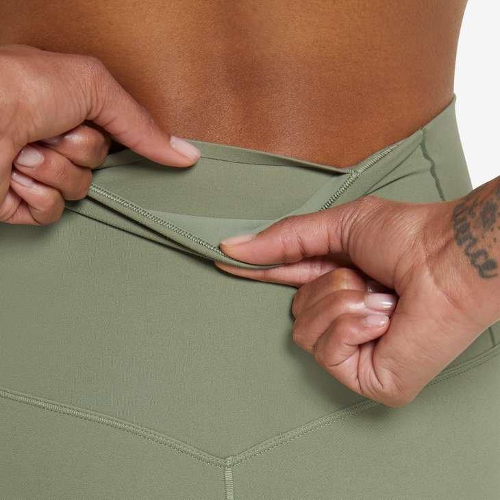 Nike Women's Dri-FIT Gentle-Support High-Waisted Leggings - GREEN Thumbnail View 3