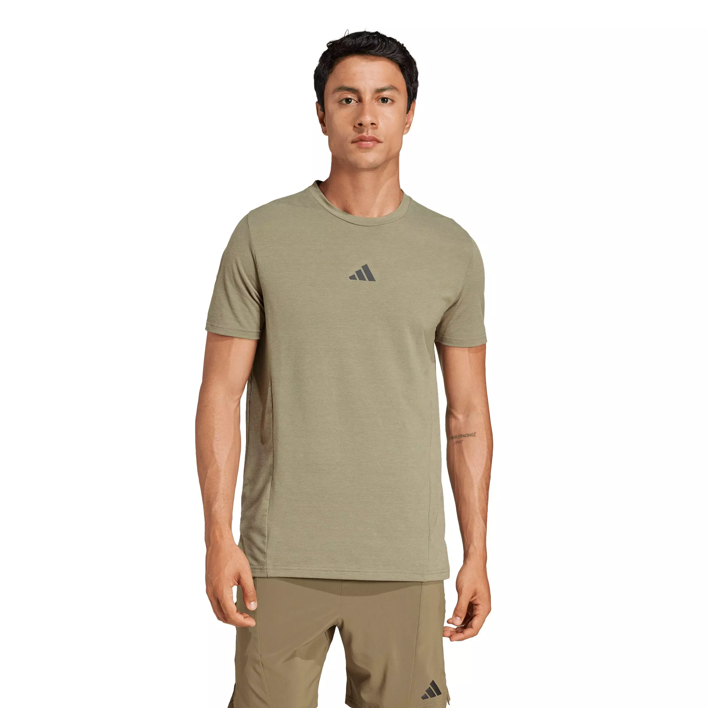 adidas Men's Designed for Training Workout T-Shirt - Olive - OLIVE