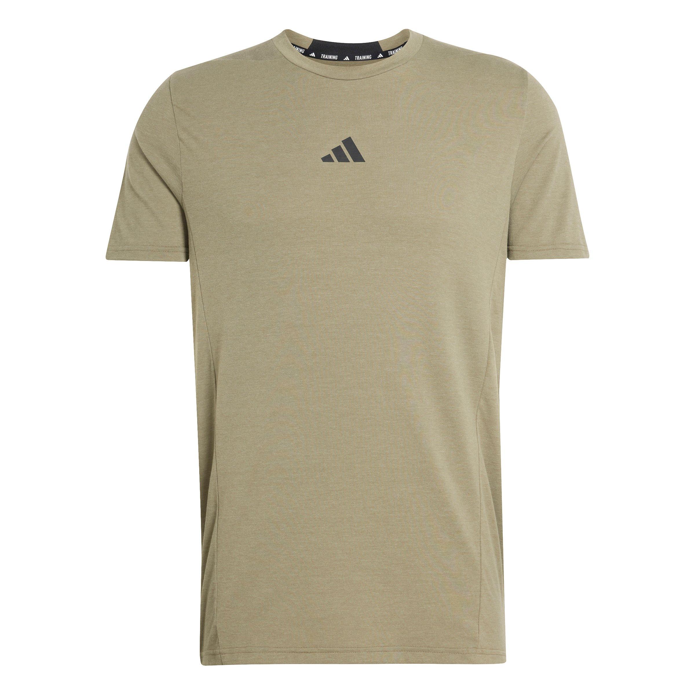 adidas Men's Designed for Training Workout T-Shirt - Olive - OLIVE Thumbnail View 6