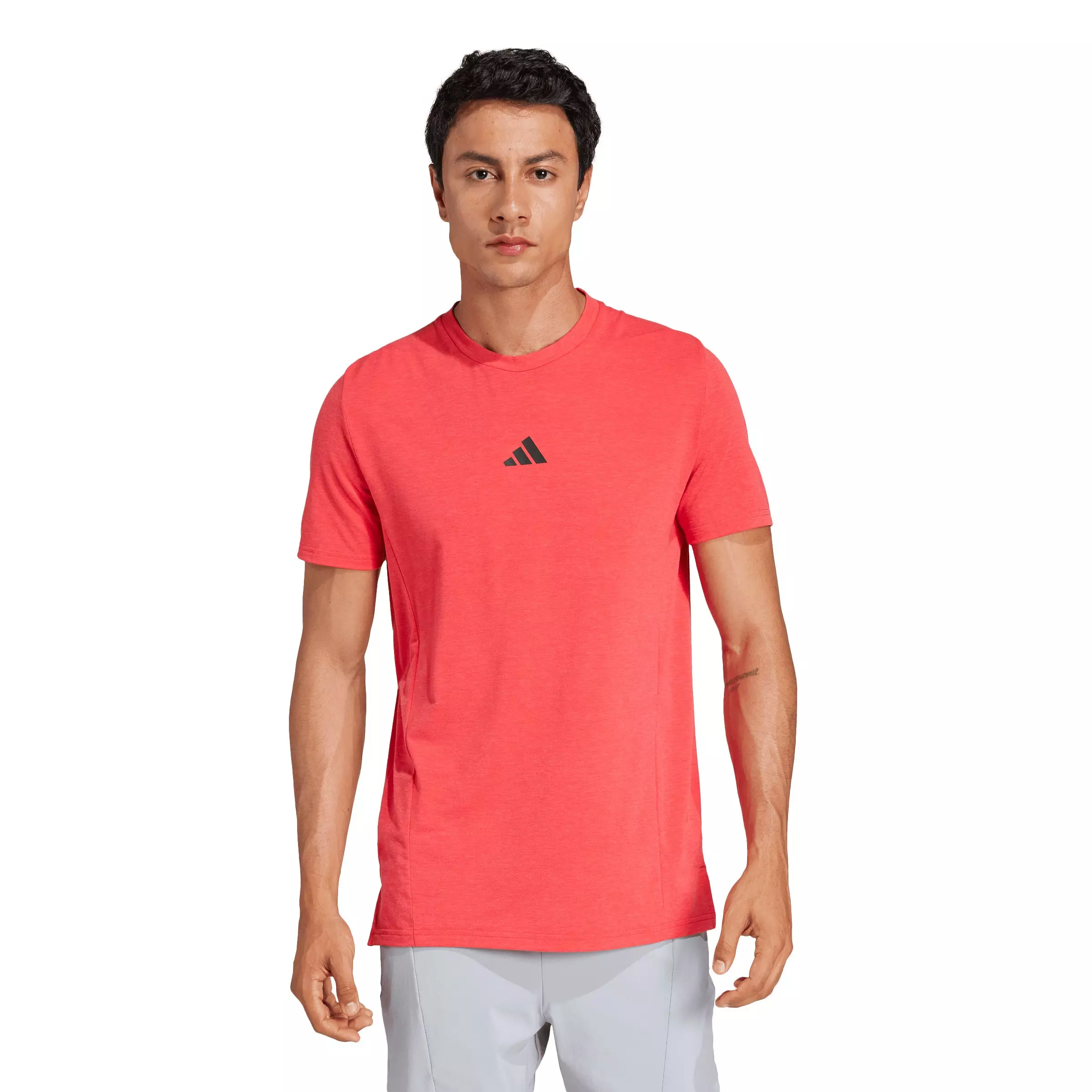 adidas Men's Designed for Training Workout T-Shirt - Red - RED