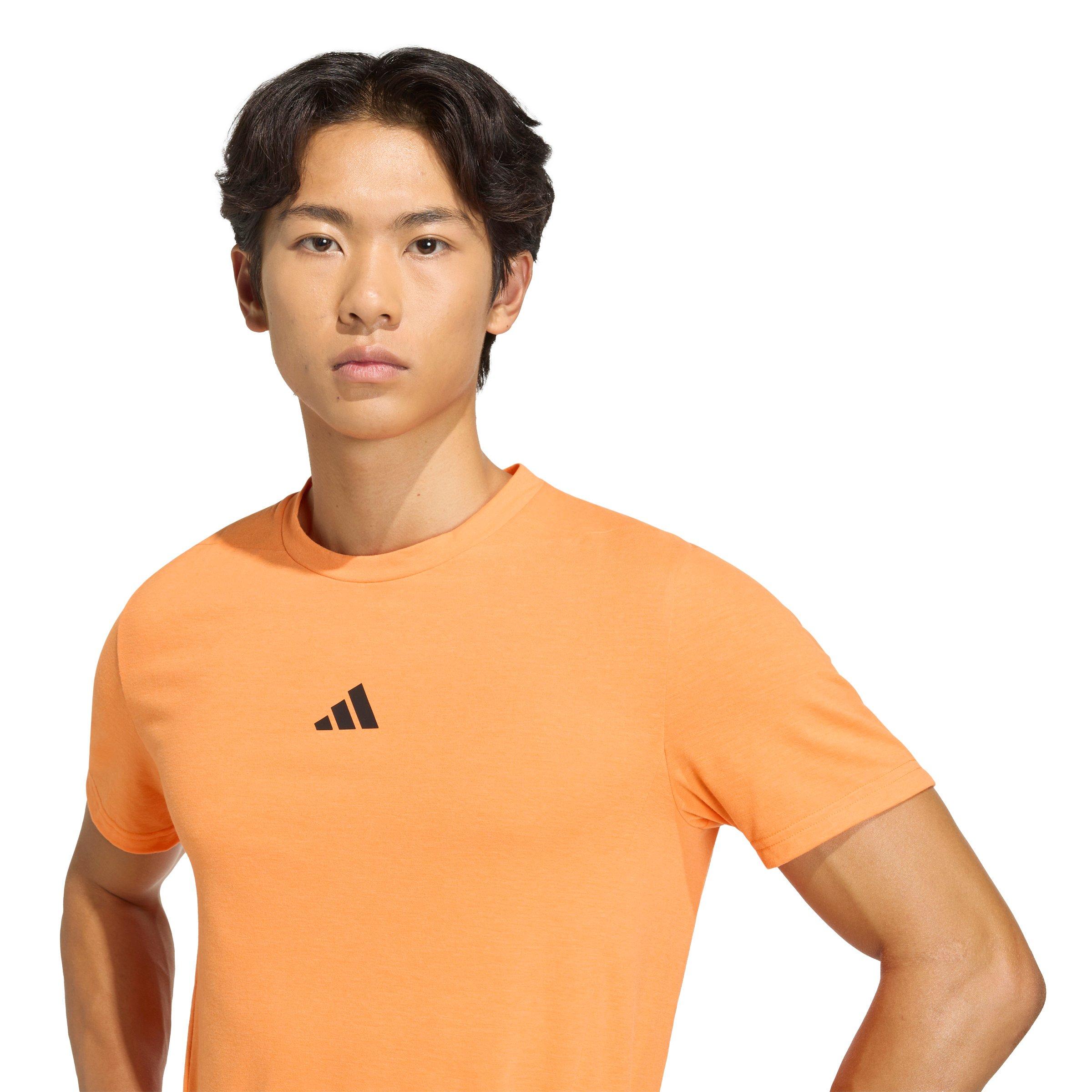 adidas Men's Designed for Training Workout T-Shirt - Orange - ORANGE Thumbnail View 3