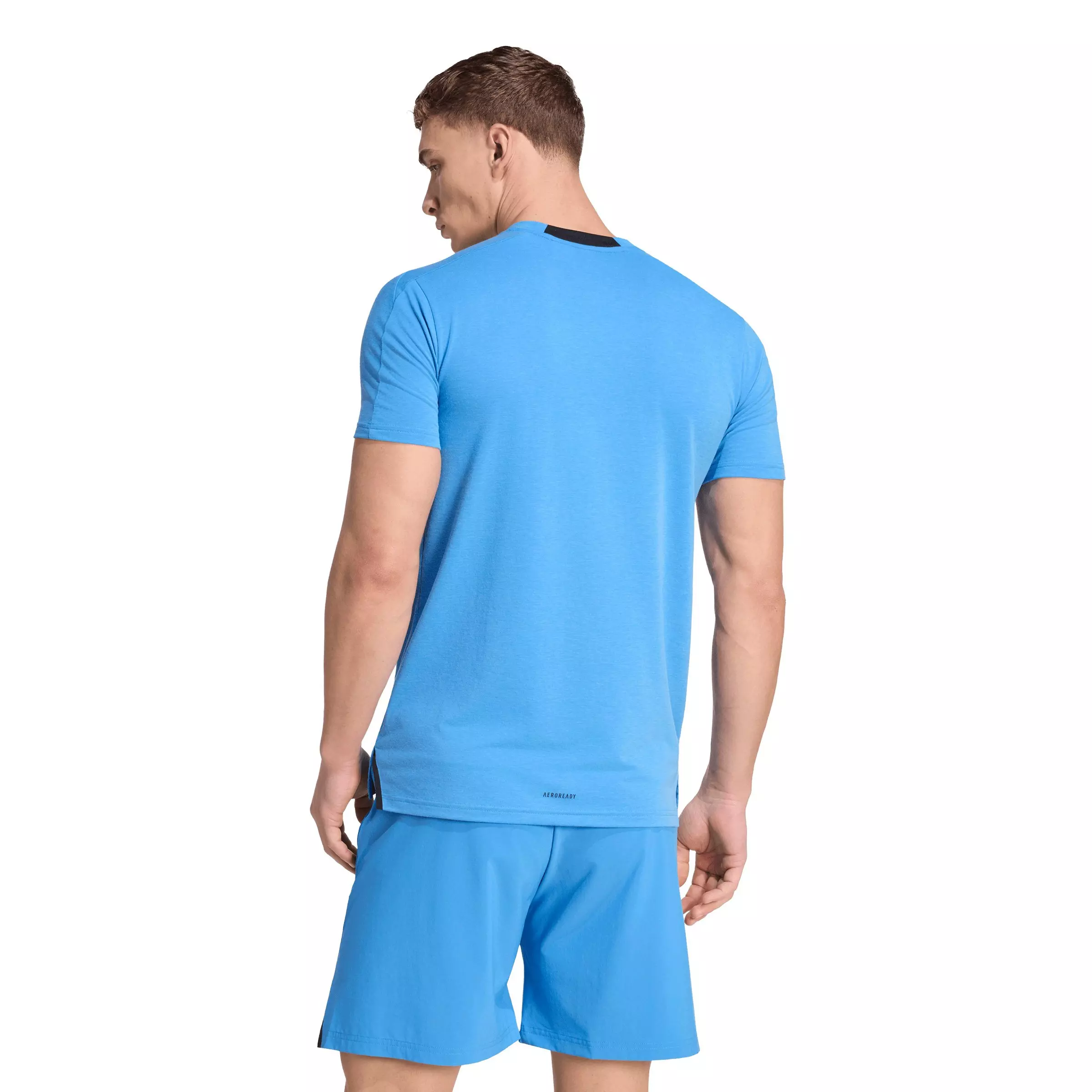 adidas Men's Designed for Training Workout T-Shirt - Blue - BLUE