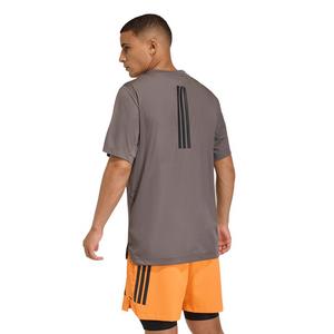 adidas Men's D4T PrimeLift 3 Stripes T-Shirt - Charcoal