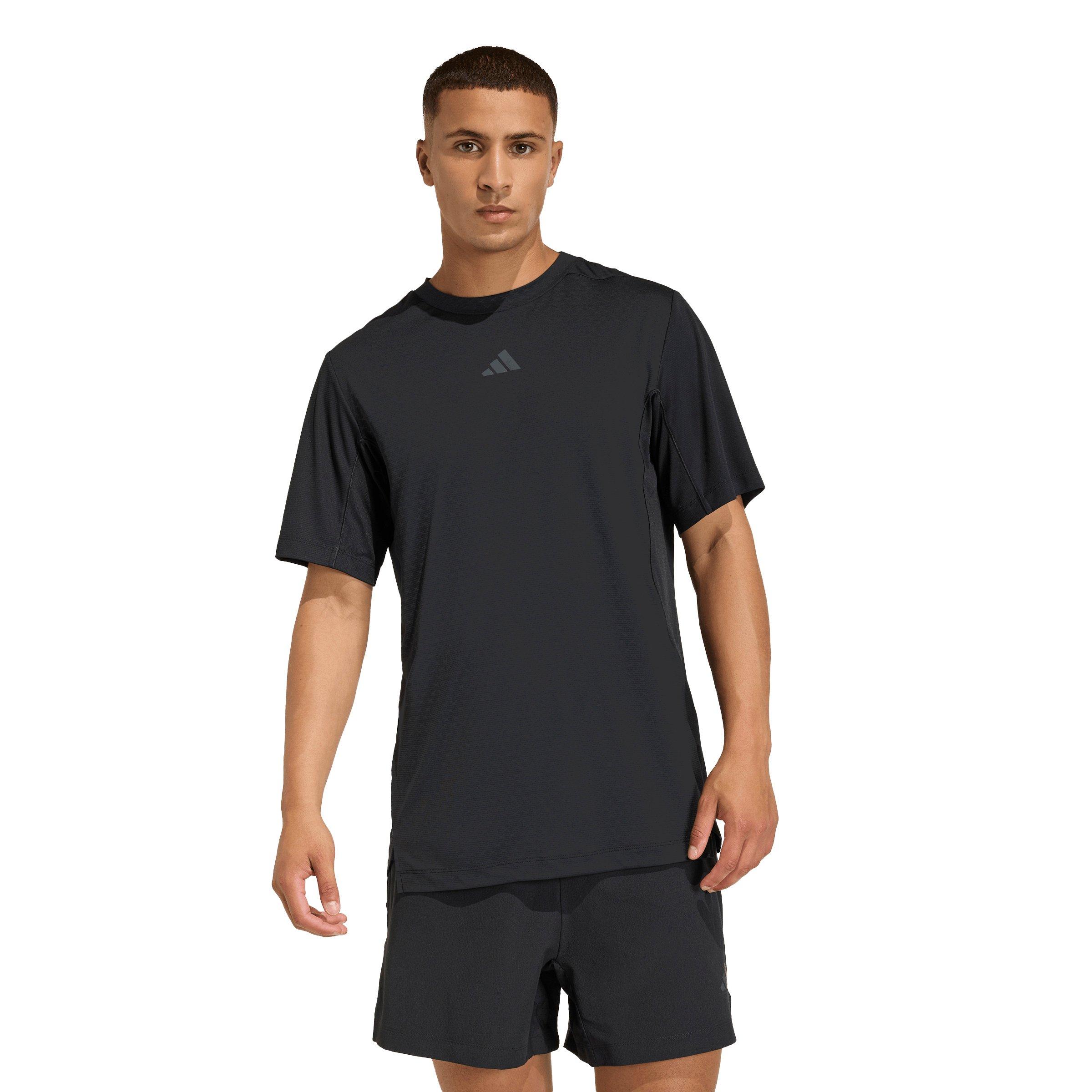 adidas Men's D4T PrimeLift 3 Stripes T-Shirt - Black - BLACK Thumbnail View 1