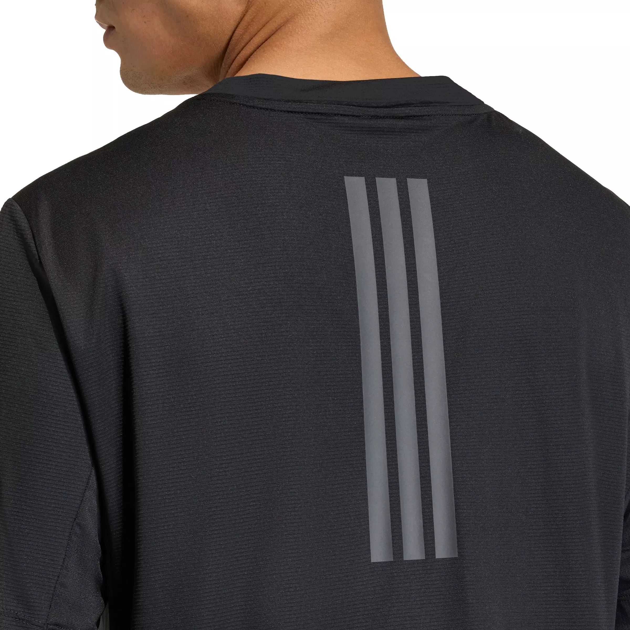 adidas Men's D4T PrimeLift 3 Stripes T-Shirt - Black - BLACK