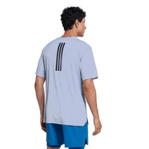 adidas Men's D4T PrimeLift 3 Stripes T-Shirt - Silver