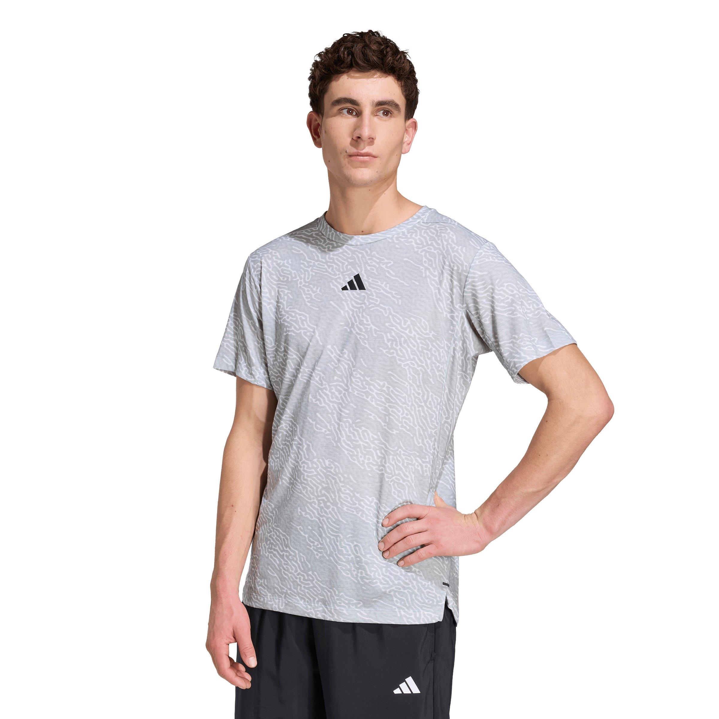 adidas Men's D4T PrimeLift All Over Print T-Shirt - Light Green/White - LIGHT GREEN/WHITE Thumbnail View 1