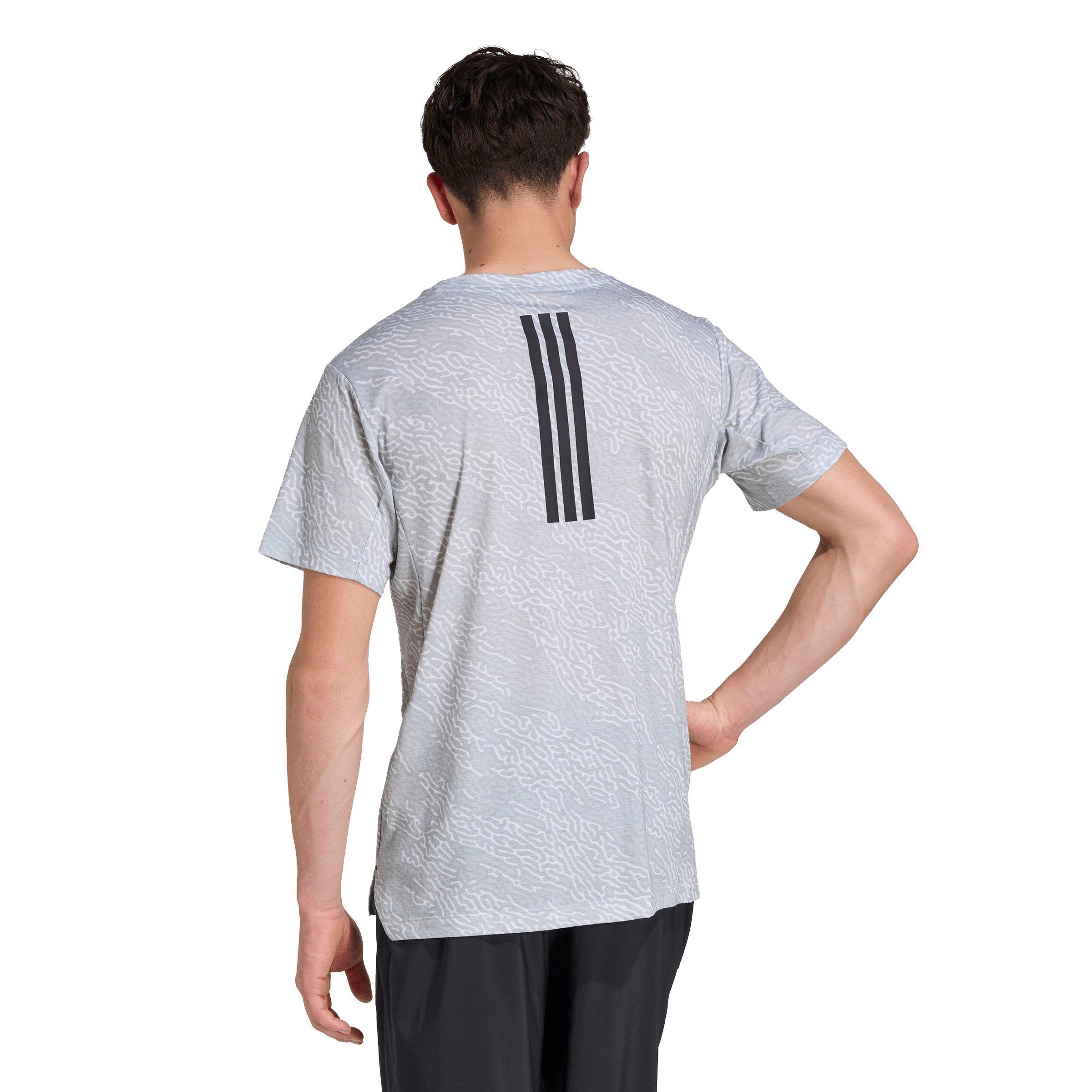 adidas Men's D4T PrimeLift All Over Print T-Shirt - Light Green/White - LIGHT GREEN/WHITE Thumbnail View 2