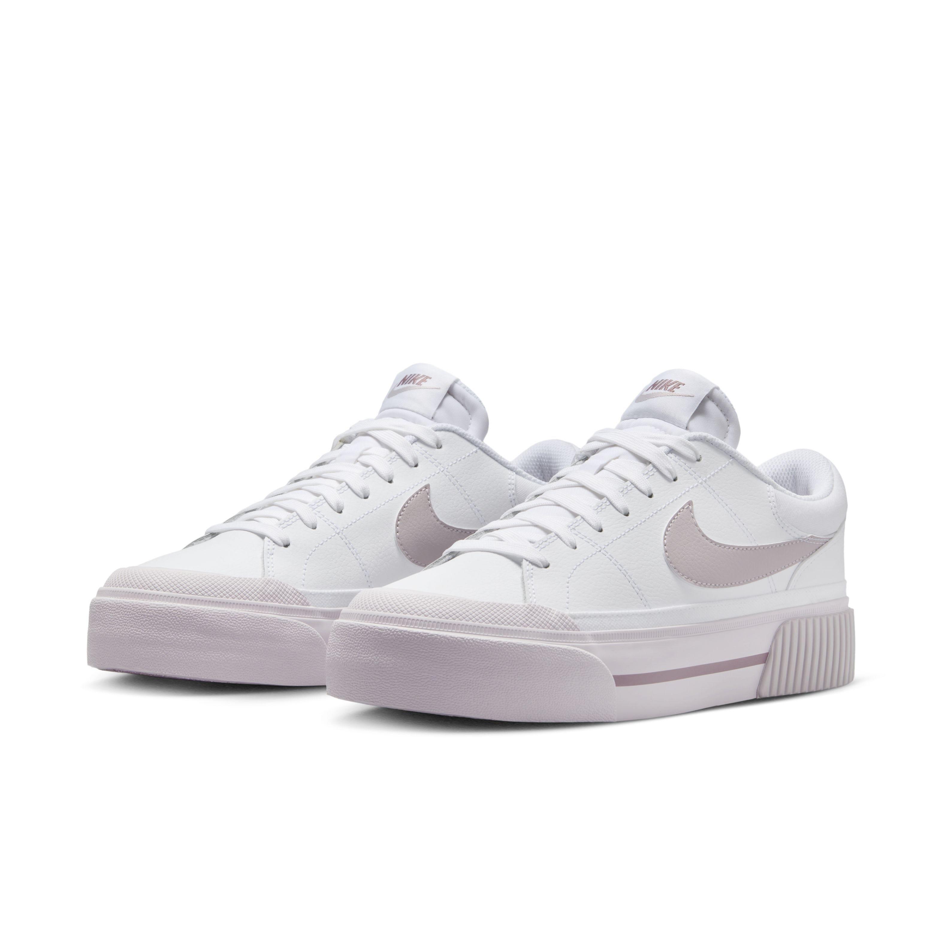 Nike Court Legacy Lift "White/Smokey Mauve/Platinum Violet" Women's Shoe - WHITE/MAUVE/VIOLET Thumbnail View 3