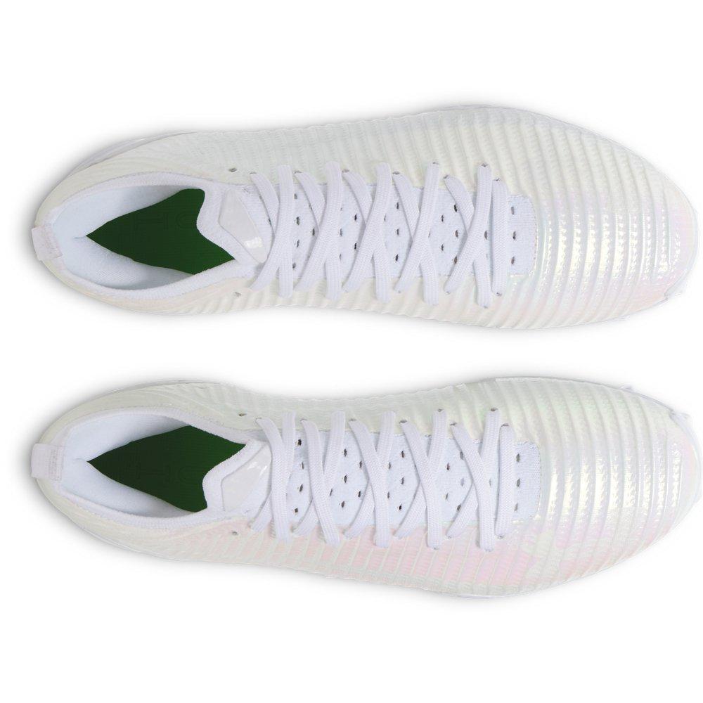 Under Armour Blur Pro "White/White/White" Men's Football Cleat - WHITE/WHITE/WHITE Thumbnail View 4