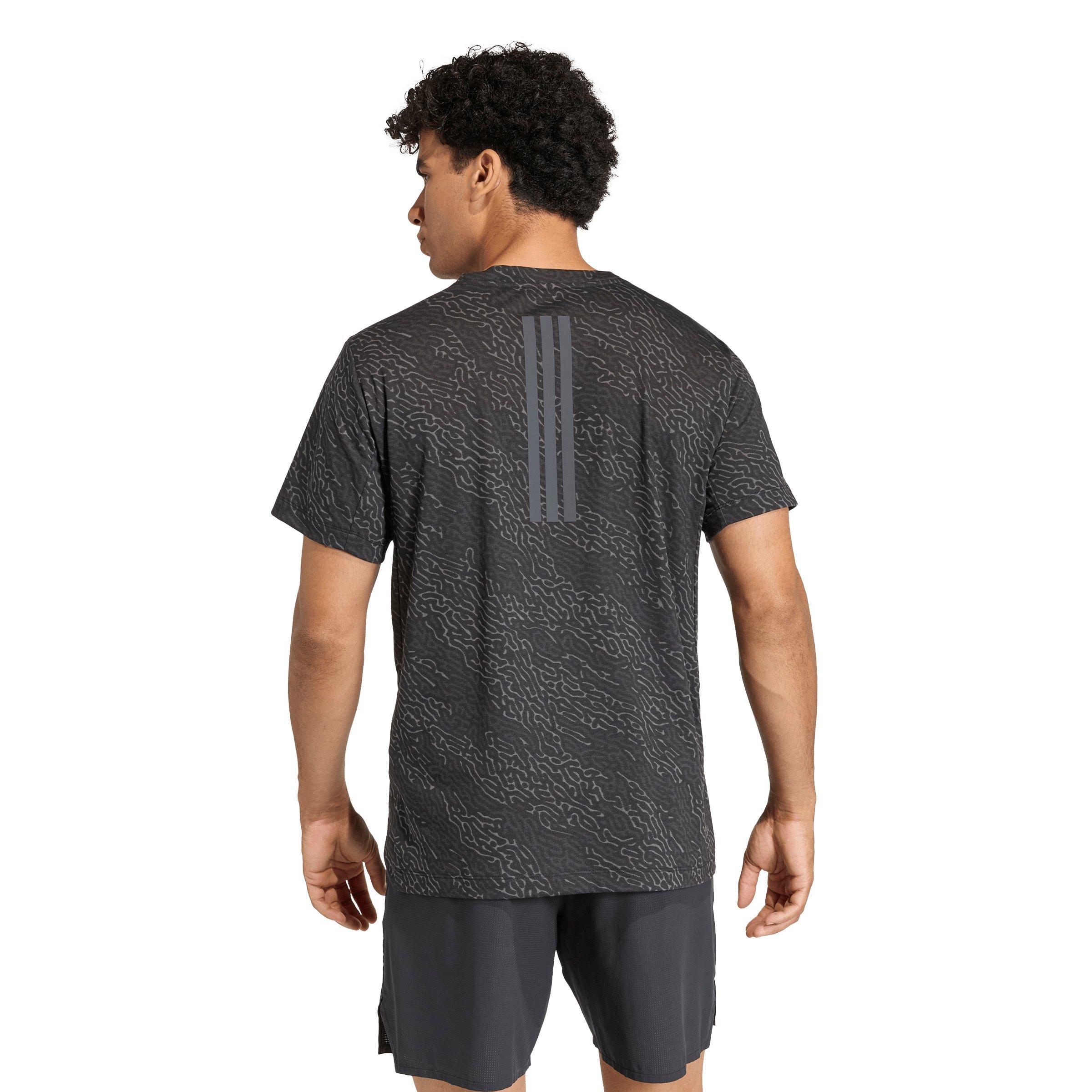 adidas Men's D4T PrimeLift All Over Print T-Shirt - Black/Grey - BLACK/GREY Thumbnail View 2