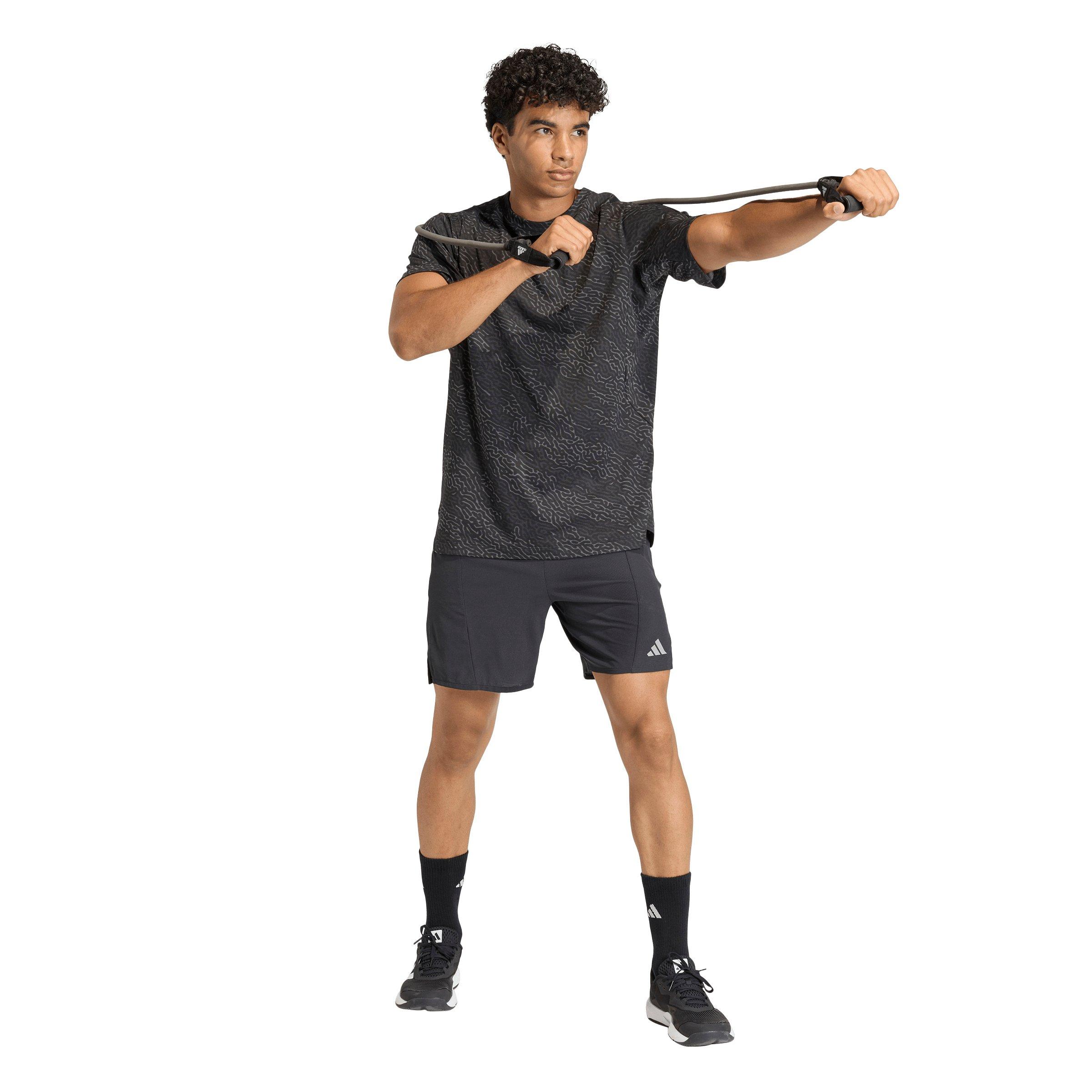 adidas Men's D4T PrimeLift All Over Print T-Shirt - Black/Grey - BLACK/GREY Thumbnail View 5