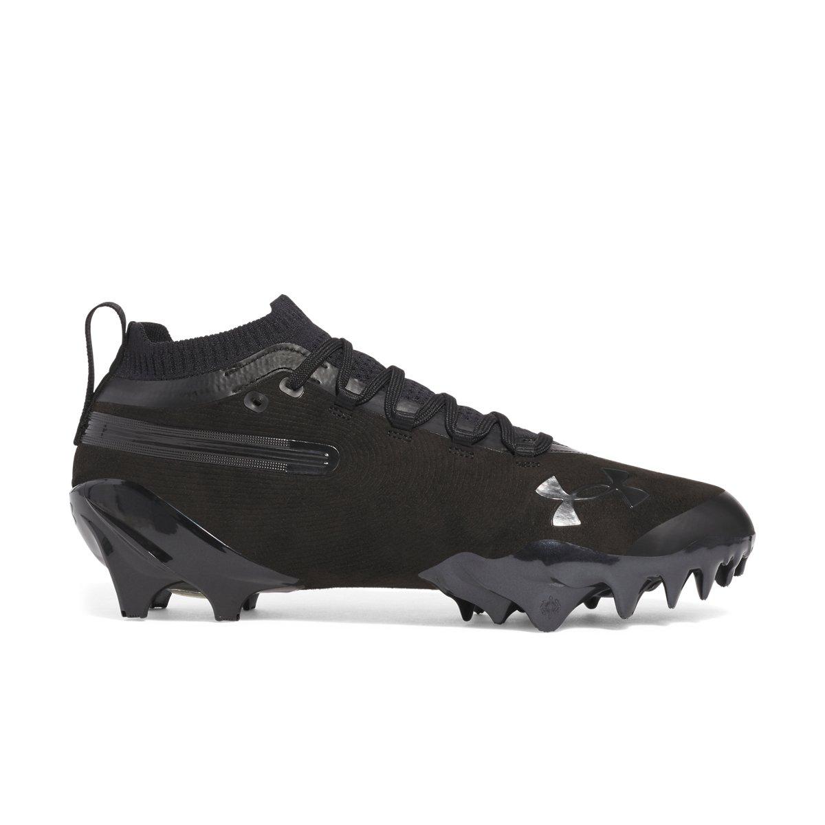 Under Armour Spotlight Pro Suede "Black/Black/Black" Men's Football Cleat - BLACK/BLACK/BLACK Thumbnail View 1