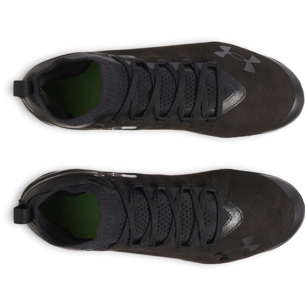 Under Armour Spotlight Pro Suede "Black/Black/Black" Men's Football Cleat - BLACK/BLACK/BLACK Thumbnail View 4