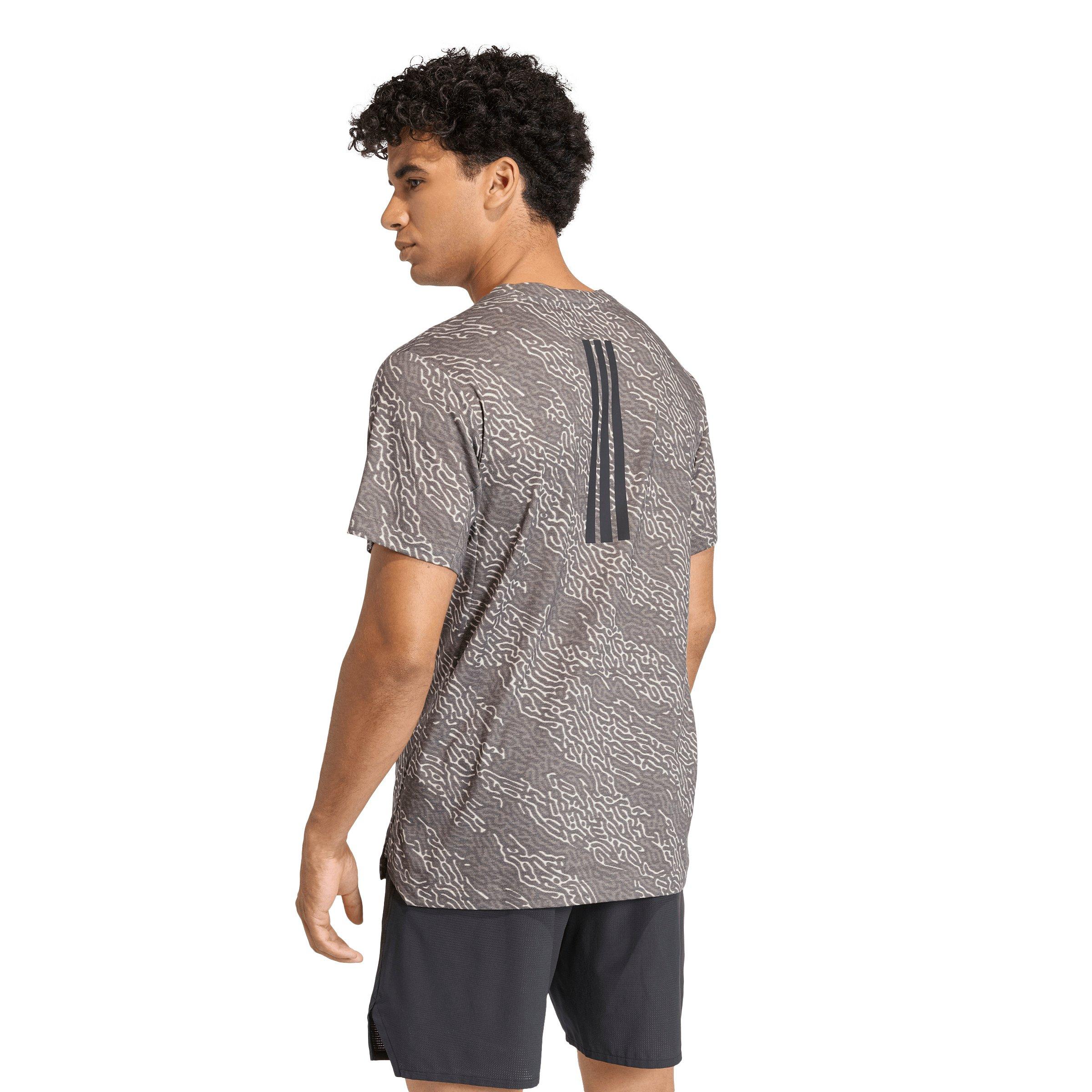 adidas Men's D4T PrimeLift All Over Print T-Shirt - Grey - GREY Thumbnail View 2