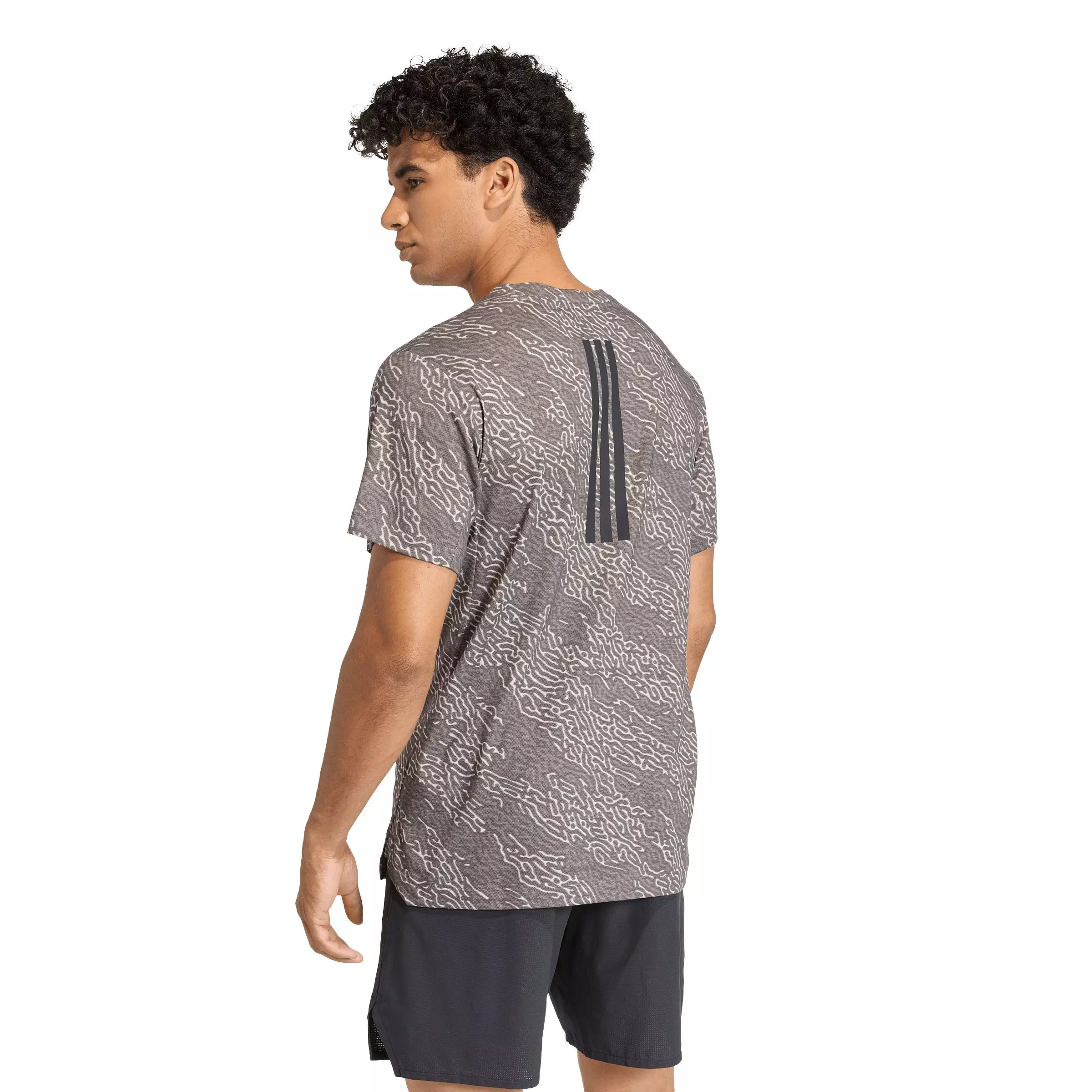 adidas Men's D4T PrimeLift All Over Print T-Shirt - Grey - GREY